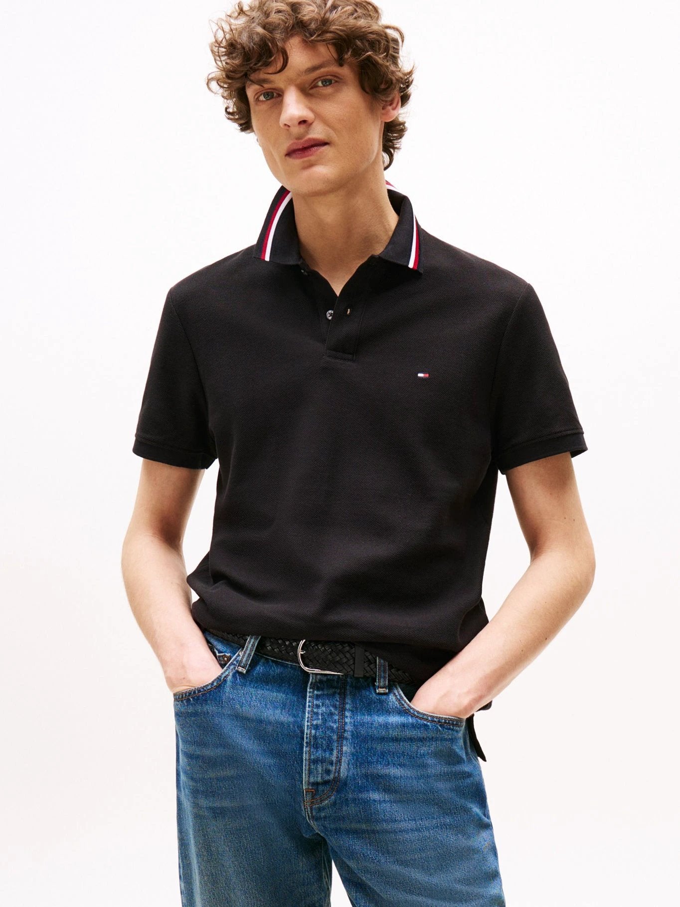 Poloshirt Tommy Hilfiger Mangas Cortas Liso Para Caballeros by Tommy Hilfiger