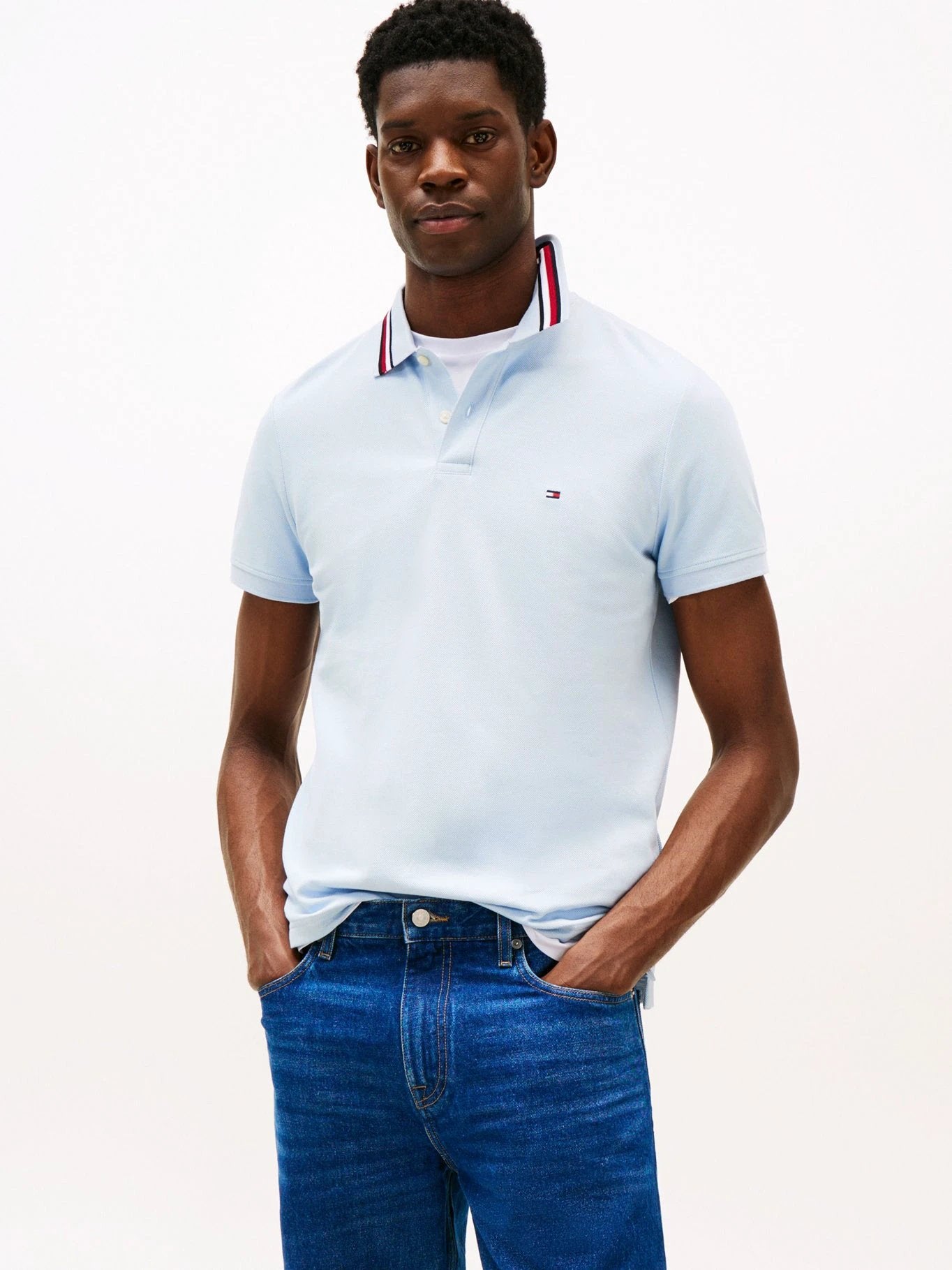 Poloshirt Tommy Hilfiger Mangas Cortas Liso Para Caballeros by Tommy Hilfiger