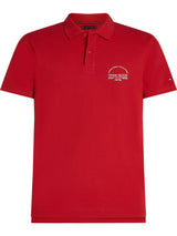 Poloshirt Tommy Hilfiger Mangas Cortas Liso Medium Red/Blanco para Caballeros