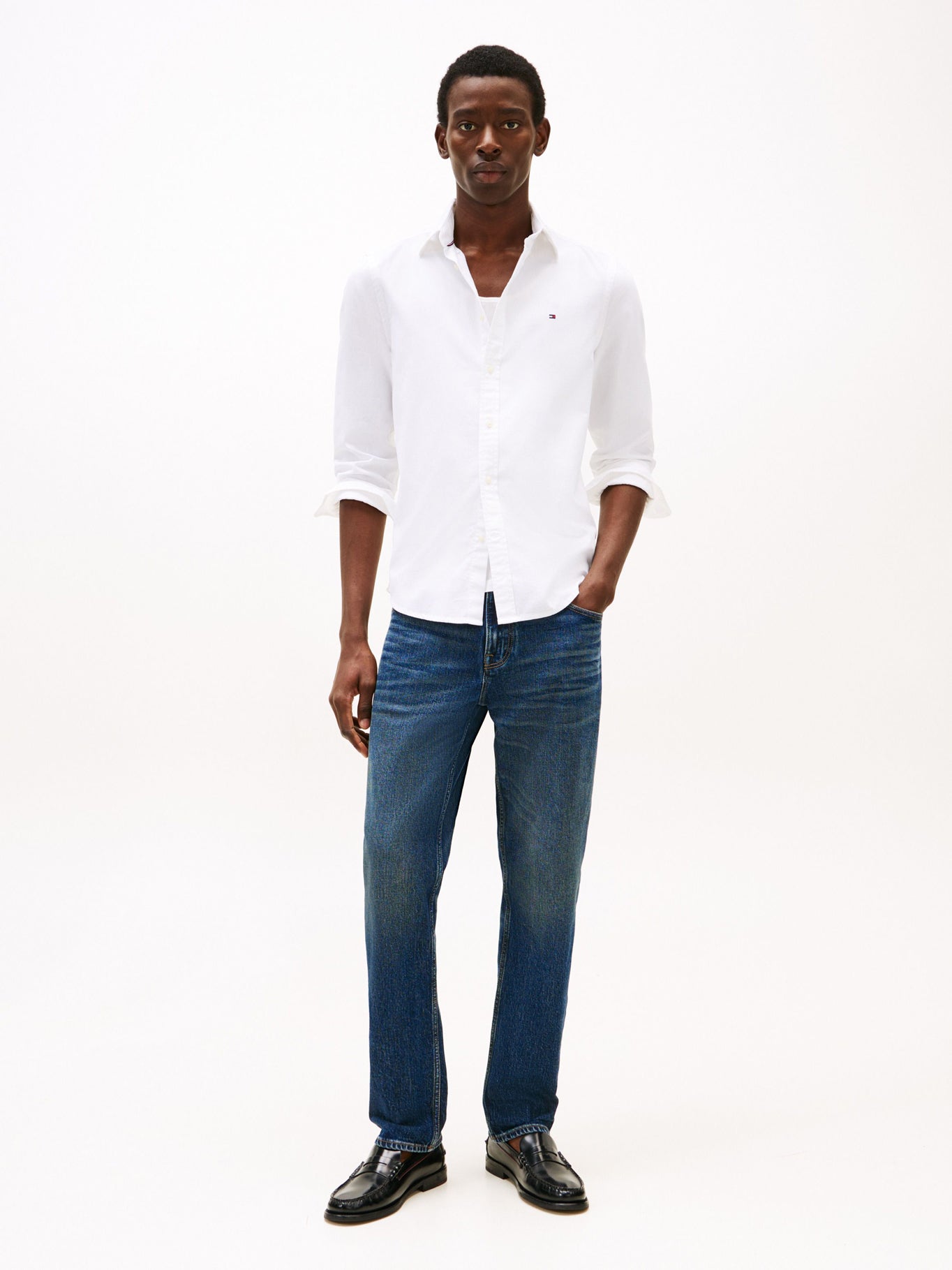 Camisa Tommy Hilfiger Mangas Largas Lisa Para Caballeros by Tommy Hilfiger