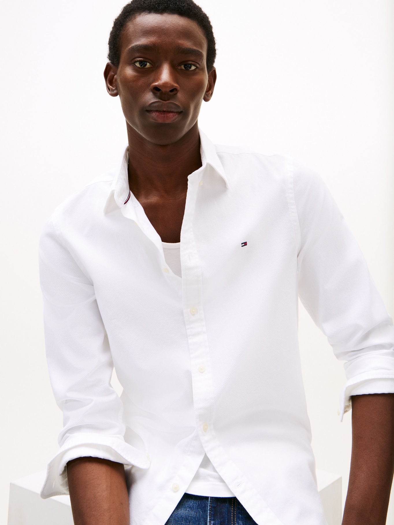 Camisa Tommy Hilfiger Mangas Largas Lisa Para Caballeros by Tommy Hilfiger