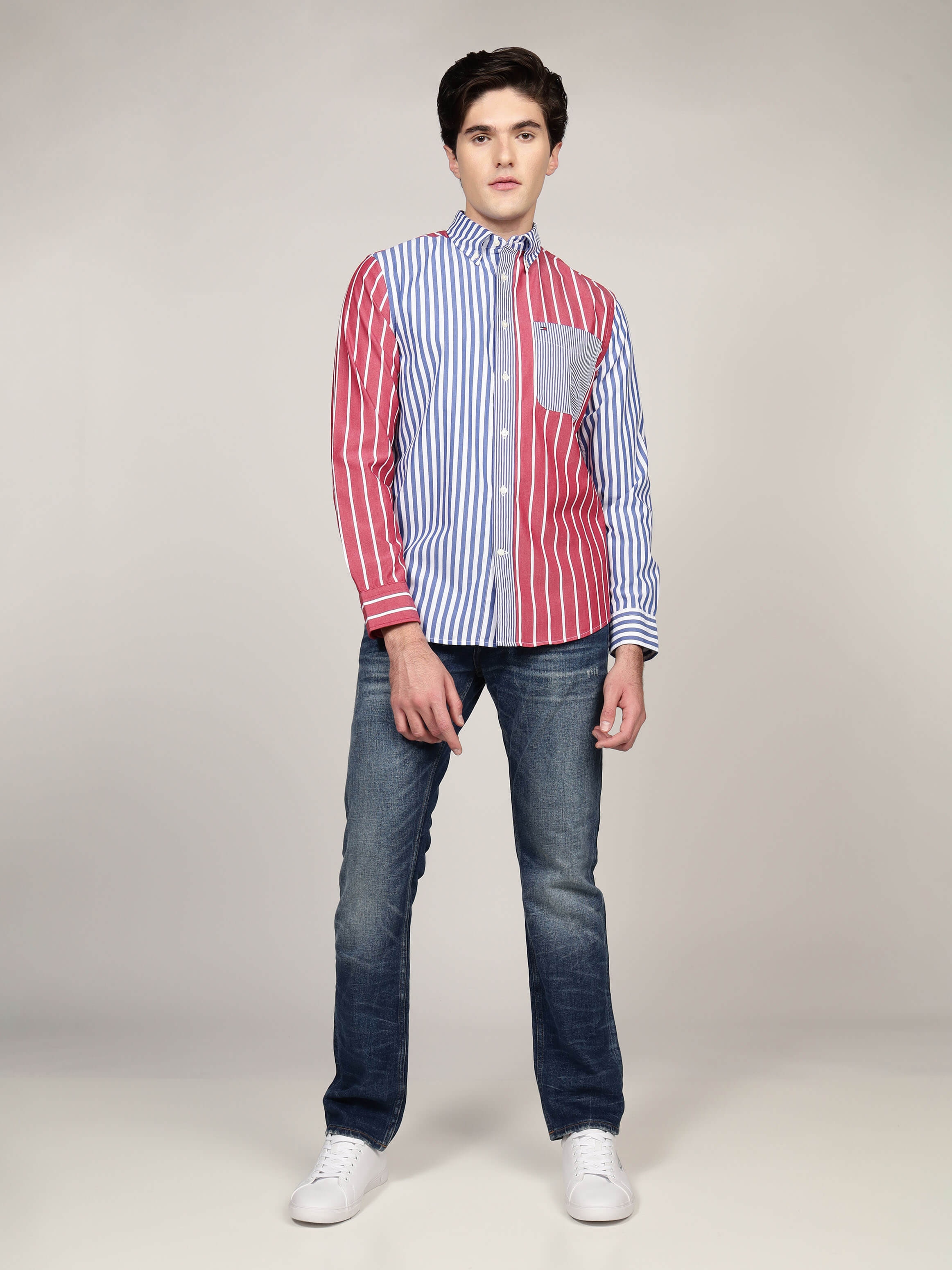 Camisa Tommy Hilfiger Mangas Largas Rayas Para Caballeros by Tommy Hilfiger