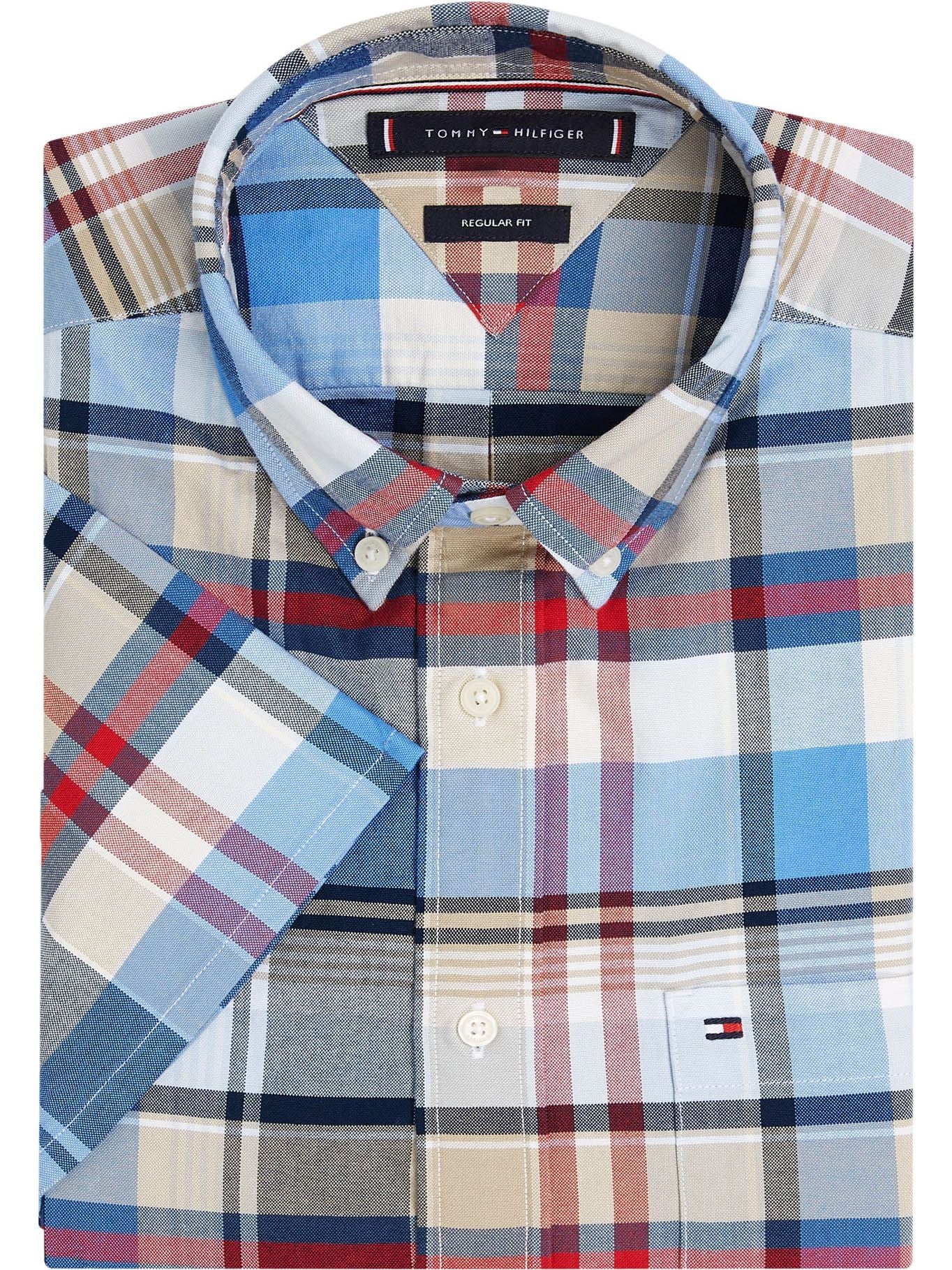 Camisa Tommy Hilfiger Mangas Cortas Cuadros Para Caballeros by Tommy Hilfiger