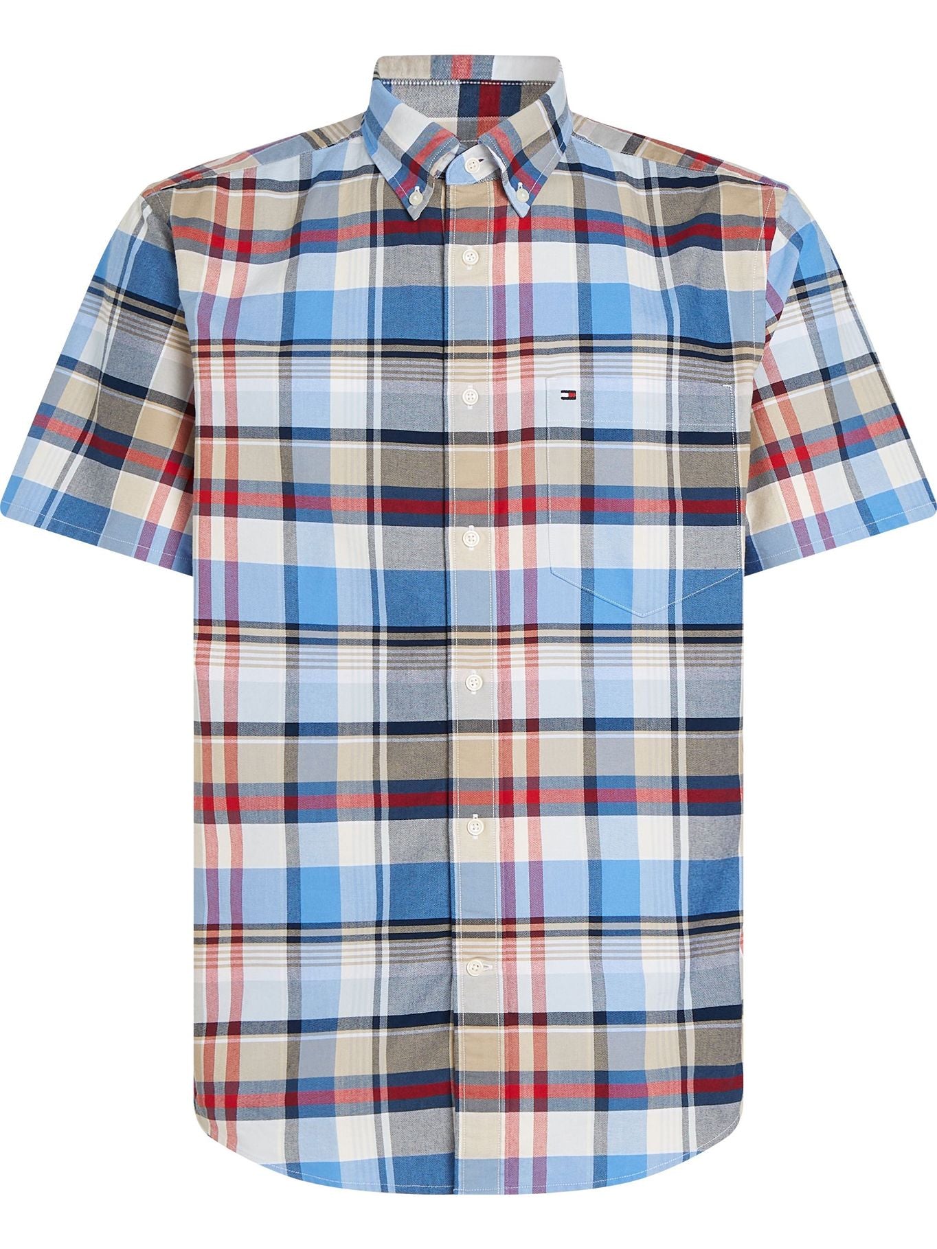 Camisa Tommy Hilfiger Mangas Cortas Cuadros Para Caballeros by Tommy Hilfiger