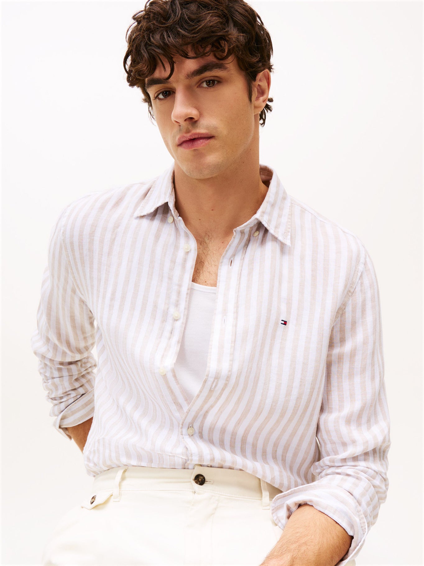 Camisa Tommy Hilfiger Mangas Largas Rayas Para Caballeros by Tommy Hilfiger