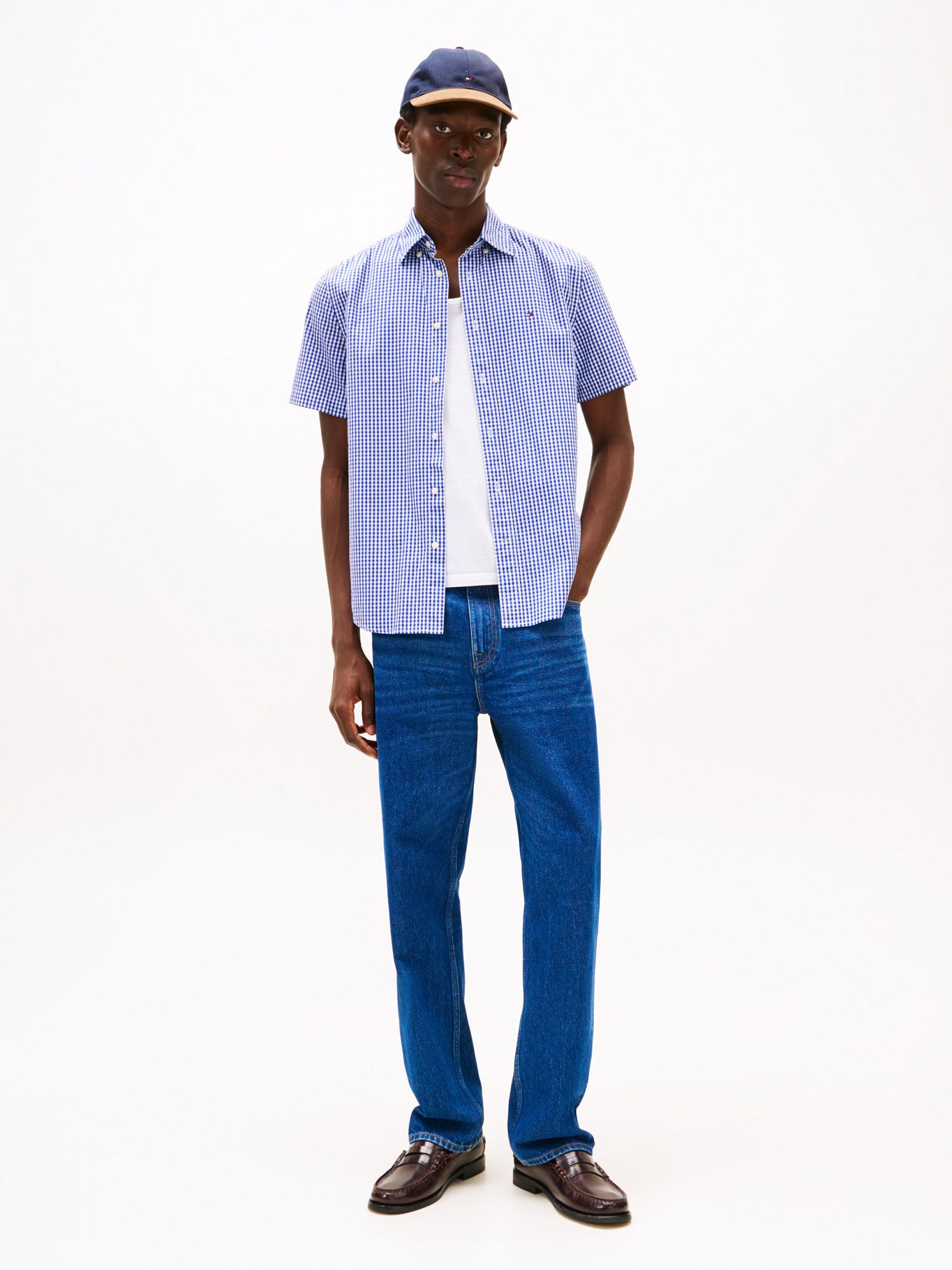 Camisa Tommy Hilfiger Mangas Cortas Cuadros Para Caballeros by Tommy Hilfiger