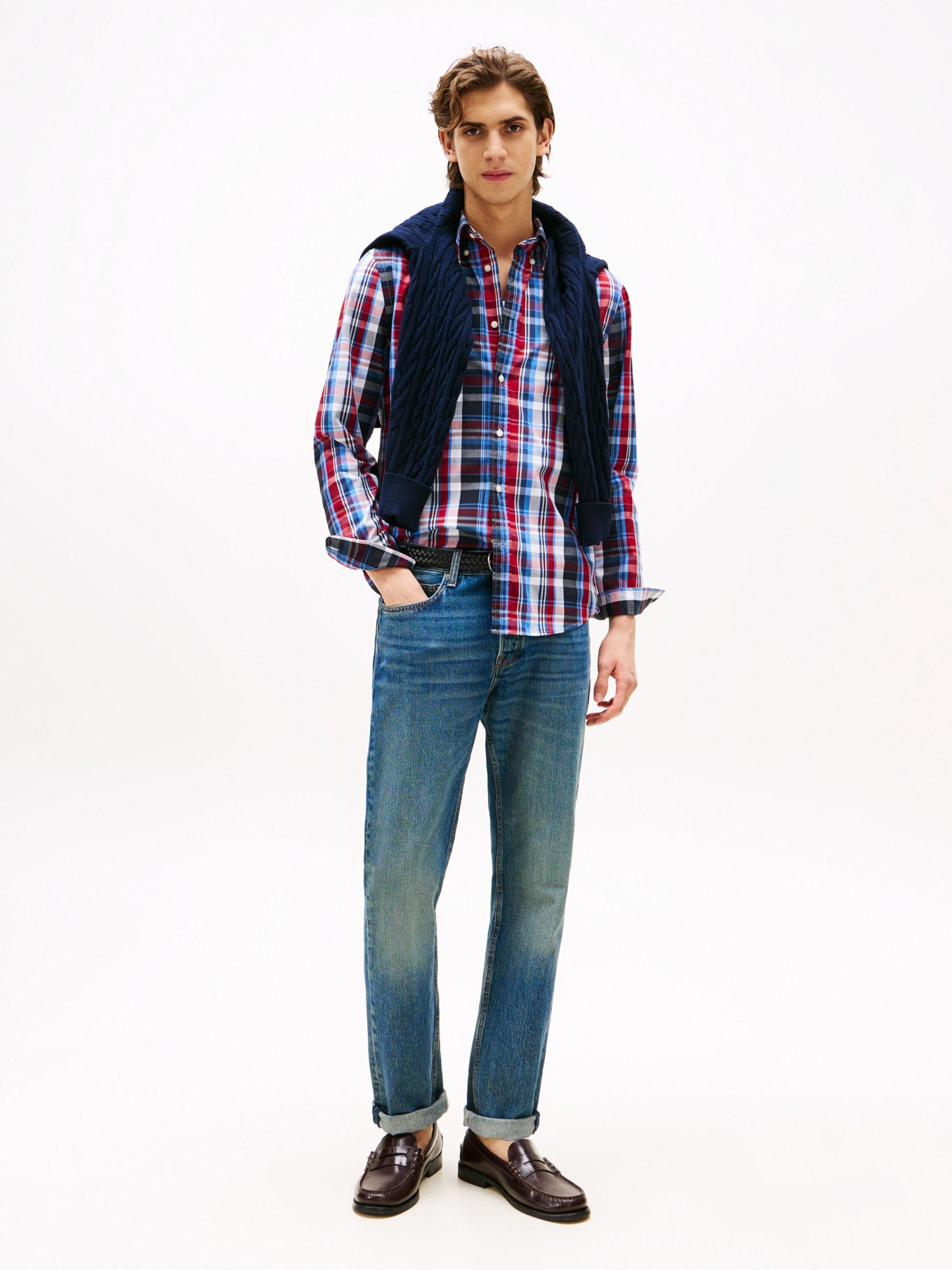 Camisa Tommy Hilfiger Mangas Largas Cuadros para Caballeros