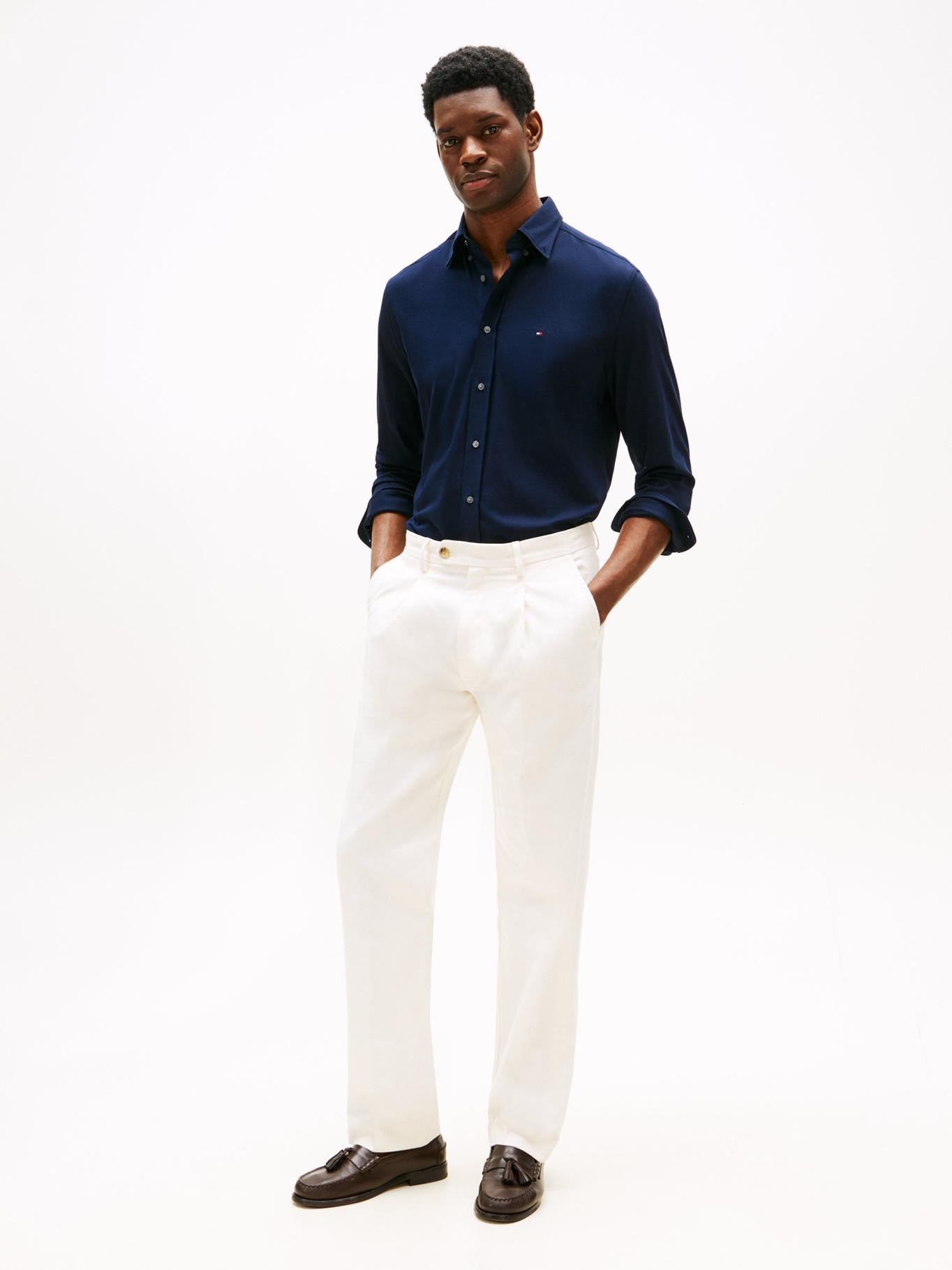 Camisa Tommy Hilfiger Mangas Largas Lisa Para Caballeros by Tommy Hilfiger