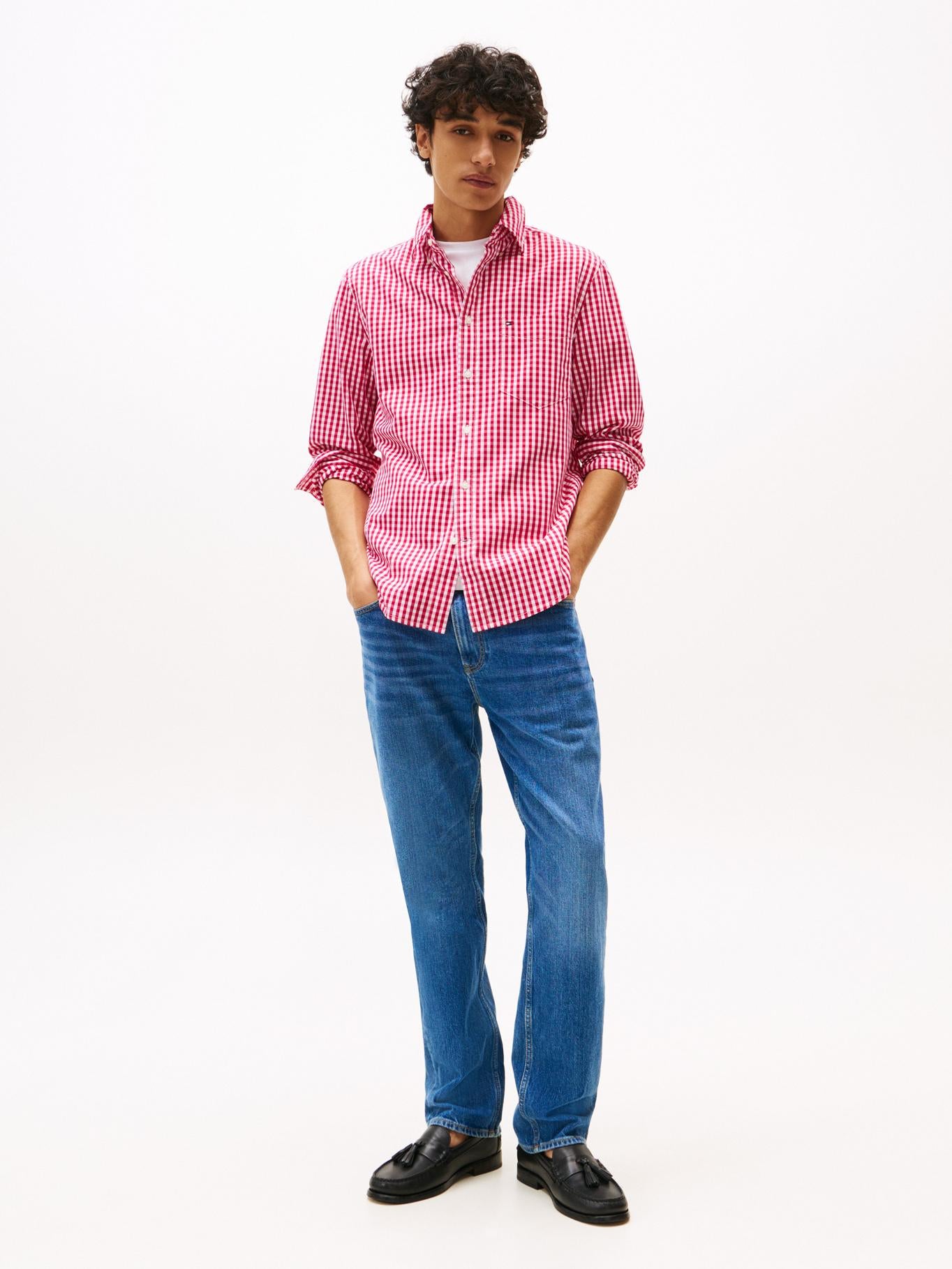 Camisa Tommy Hilfiger Mangas Largas Cuadros Para Caballeros by Tommy Hilfiger