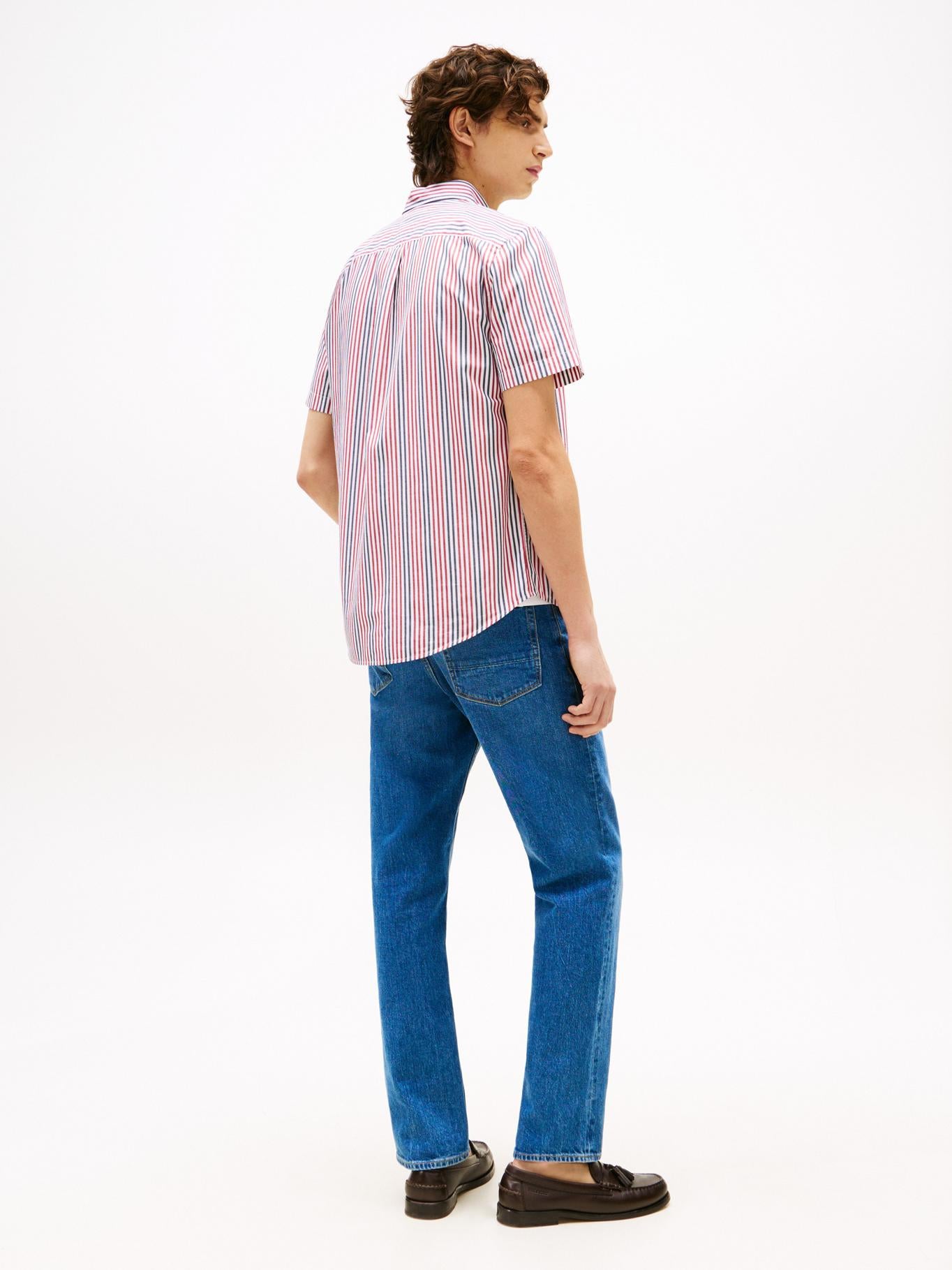 Camisa Tommy Hilfiger Mangas Cortas Rayas Para Caballeros by Tommy Hilfiger