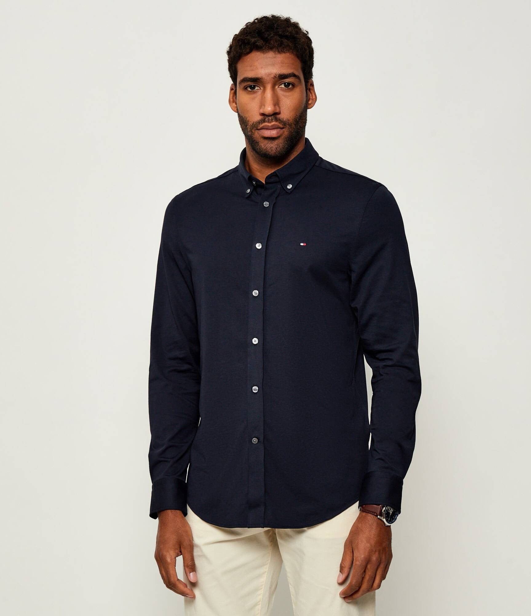 Camisa Tommy Hilfiger Mangas Largas Lisa para Caballeros