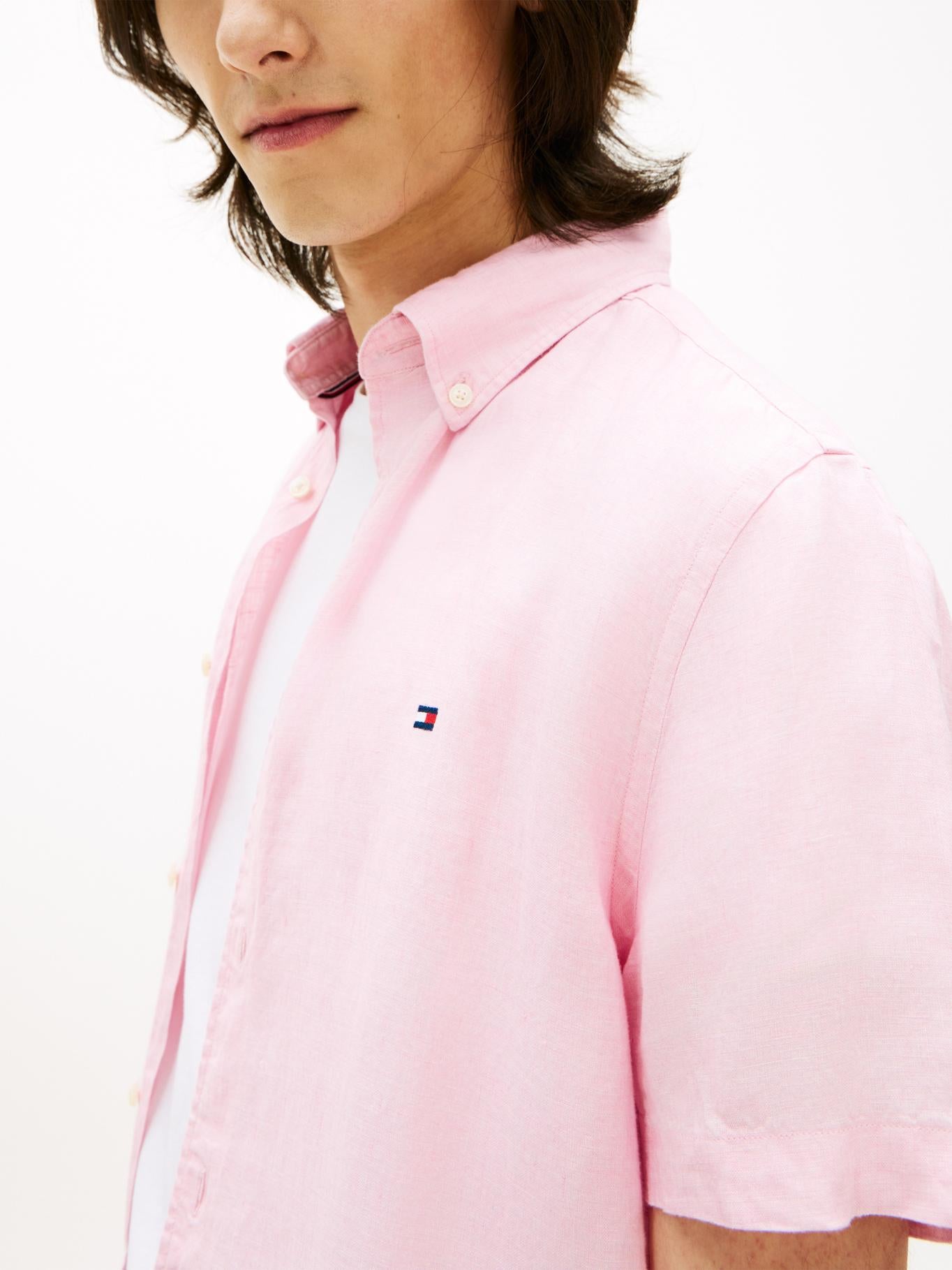 Camisa Tommy Hilfiger Mangas Cortas Lisa para Caballeros