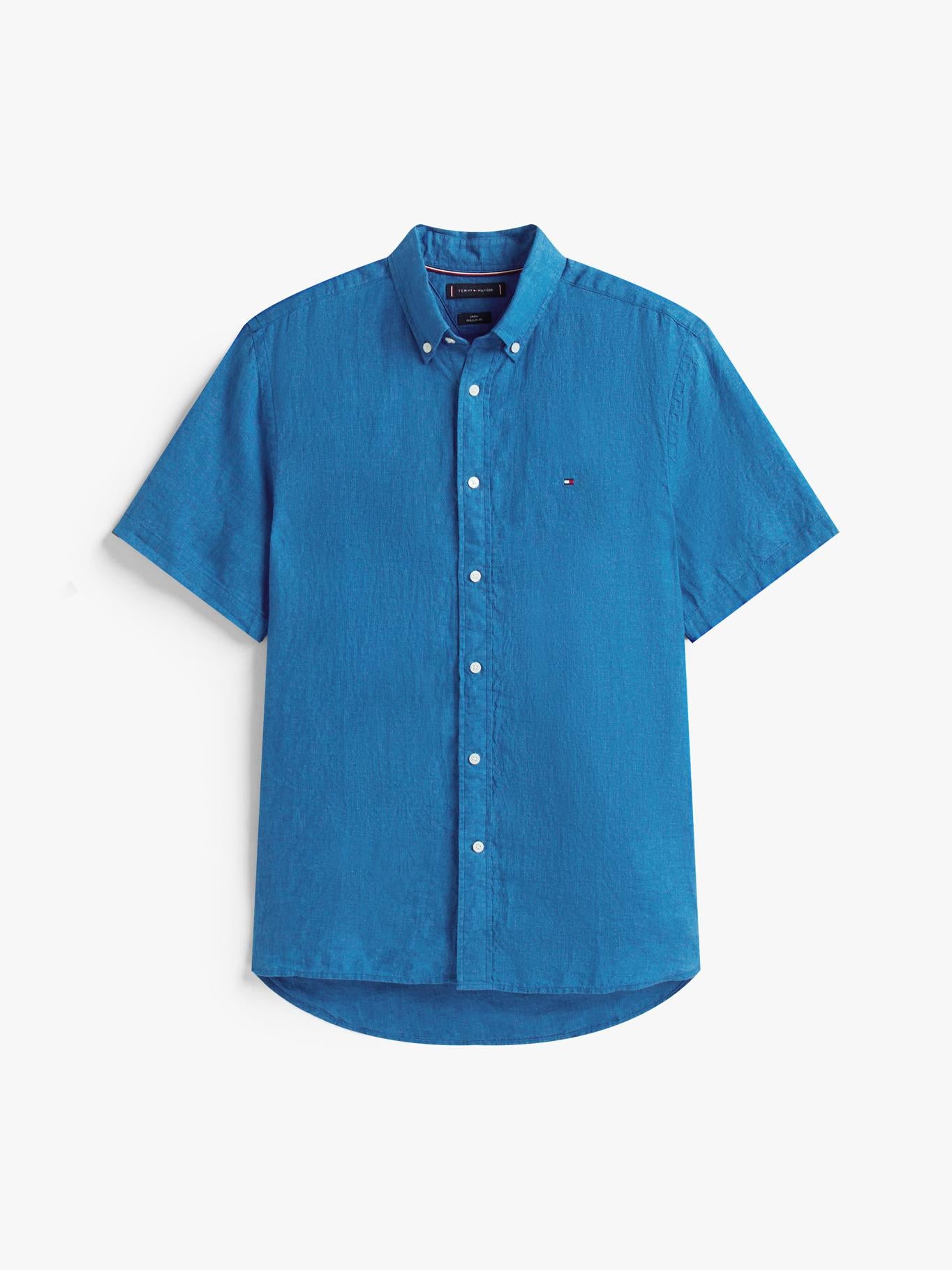 Camisa Tommy Hilfiger Mangas Cortas Lisa para Caballeros