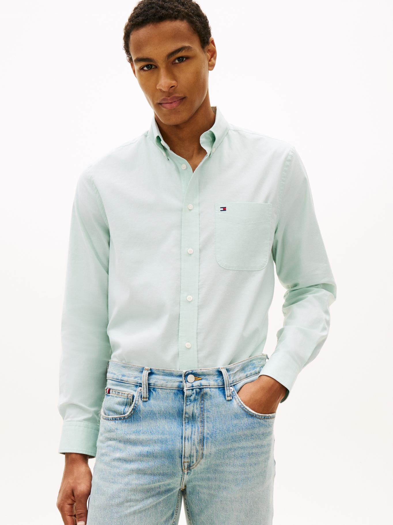 Camisa Tommy Hilfiger Mangas Largas Lisa para Caballeros