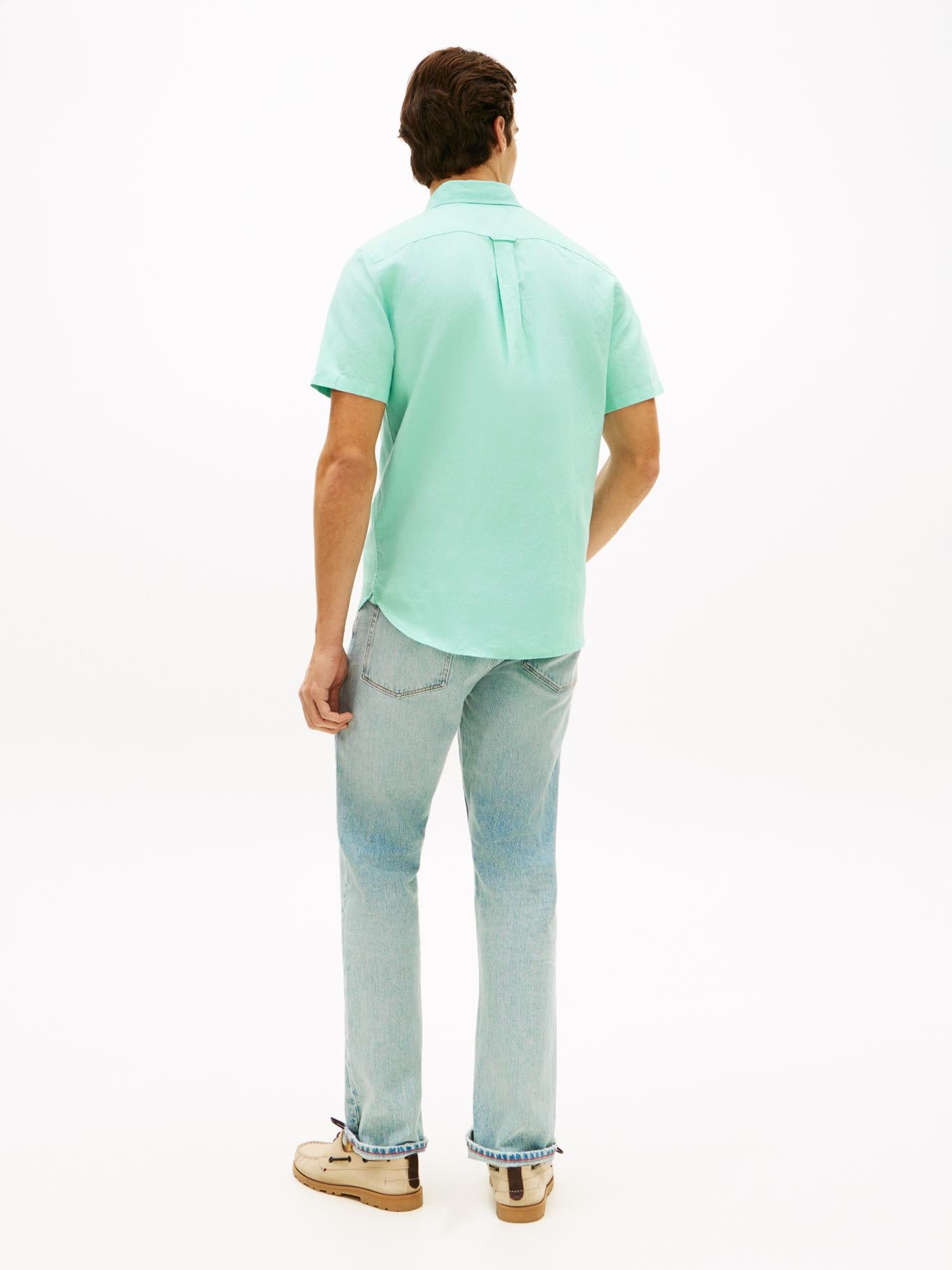 Camisa Tommy Hilfiger Mangas Cortas Lisa para Caballeros