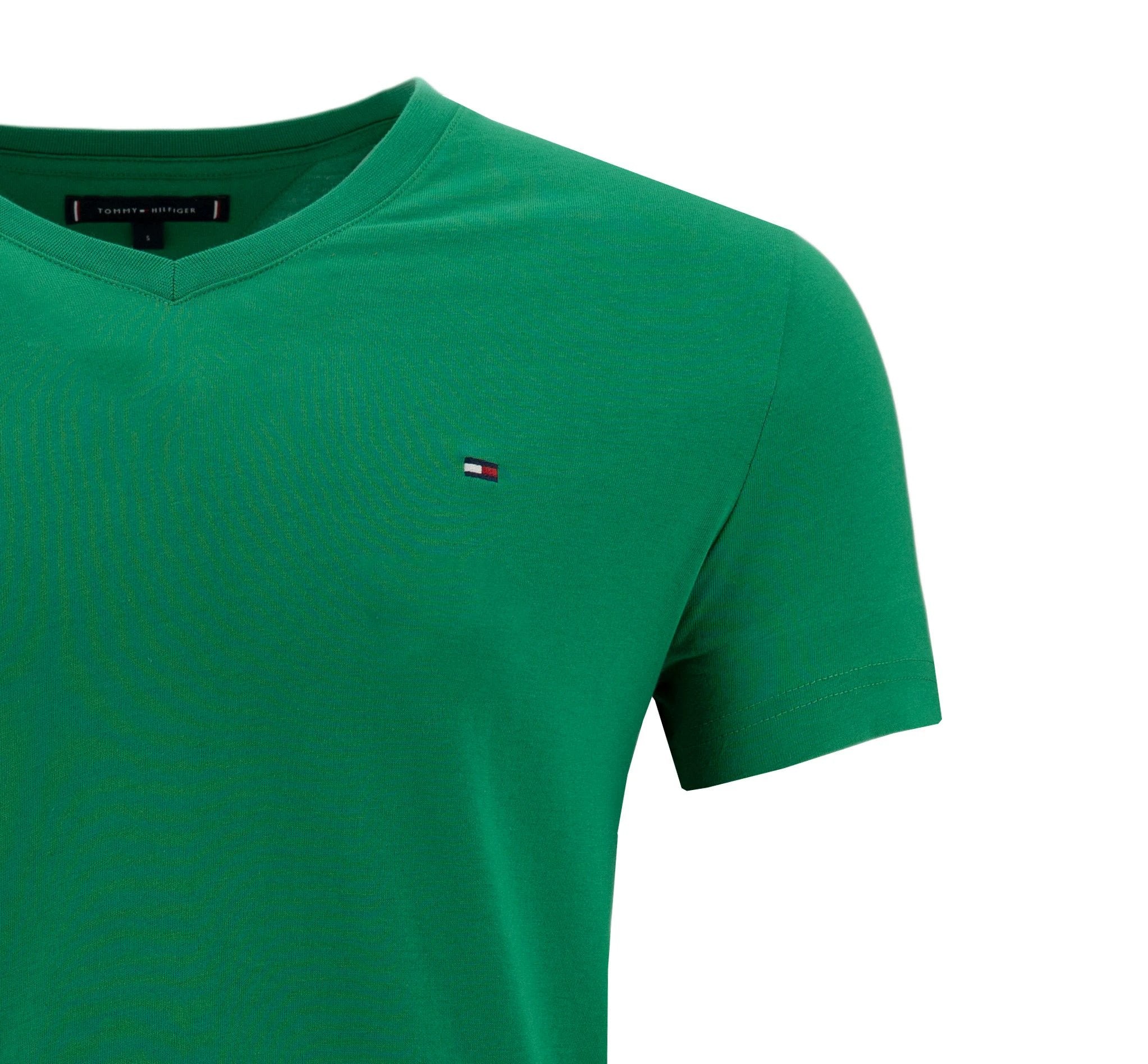 Camiseta Tommy Hilfiger Mangas Cortas Lisa Cuello V P/ Caballeros MW0MW10838 by Tommy Hilfiger