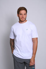 Camiseta Nautica Mangas Cortas Estampada Classic Fit Blanco para Caballeros