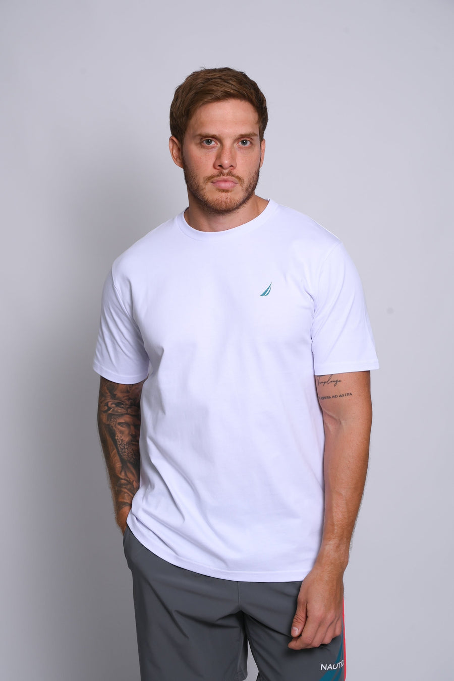 Camiseta Nautica Mangas Cortas Estampada para Caballeros – WHITE