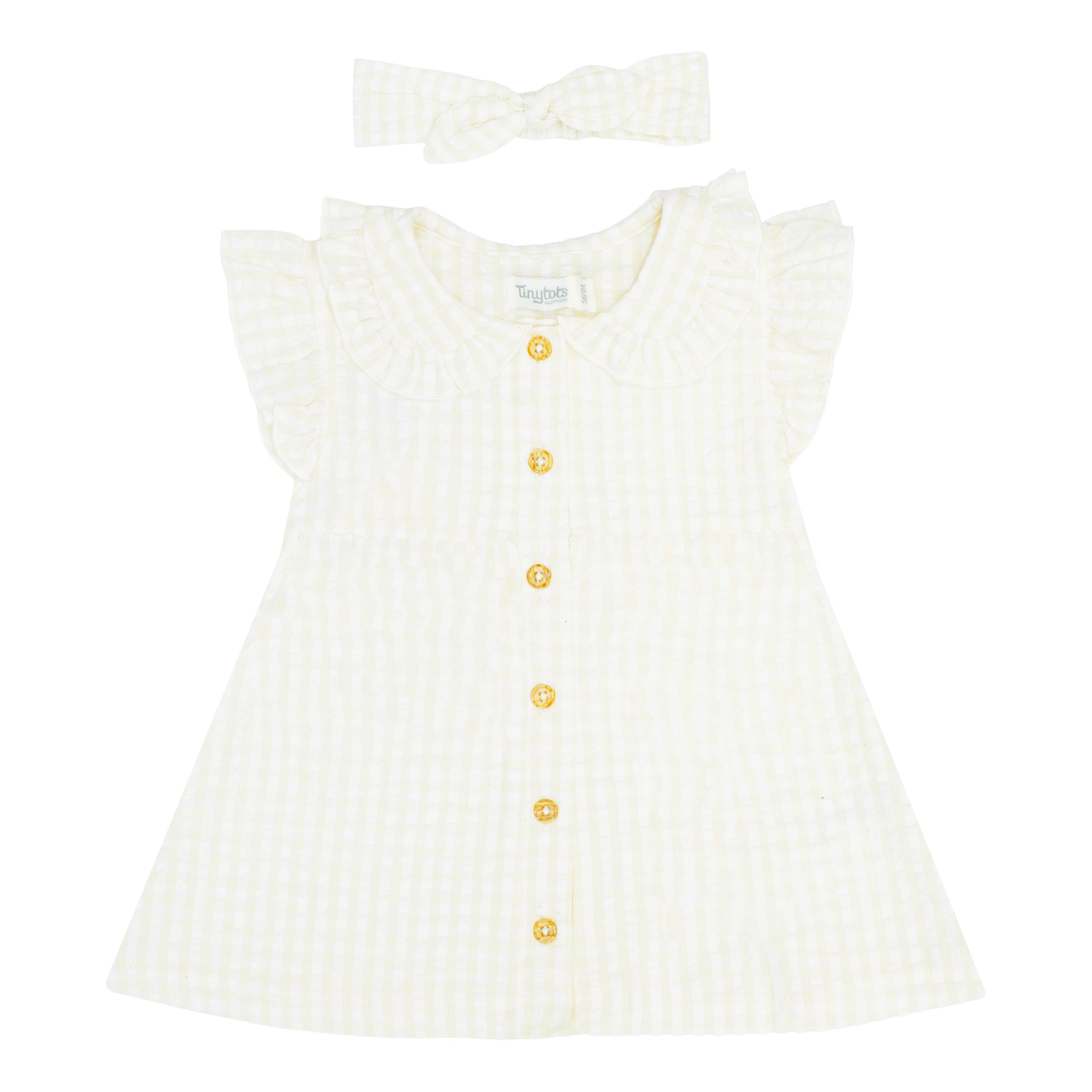 Vestido Tiny Tots Mangas Cortas Cuadros Nina