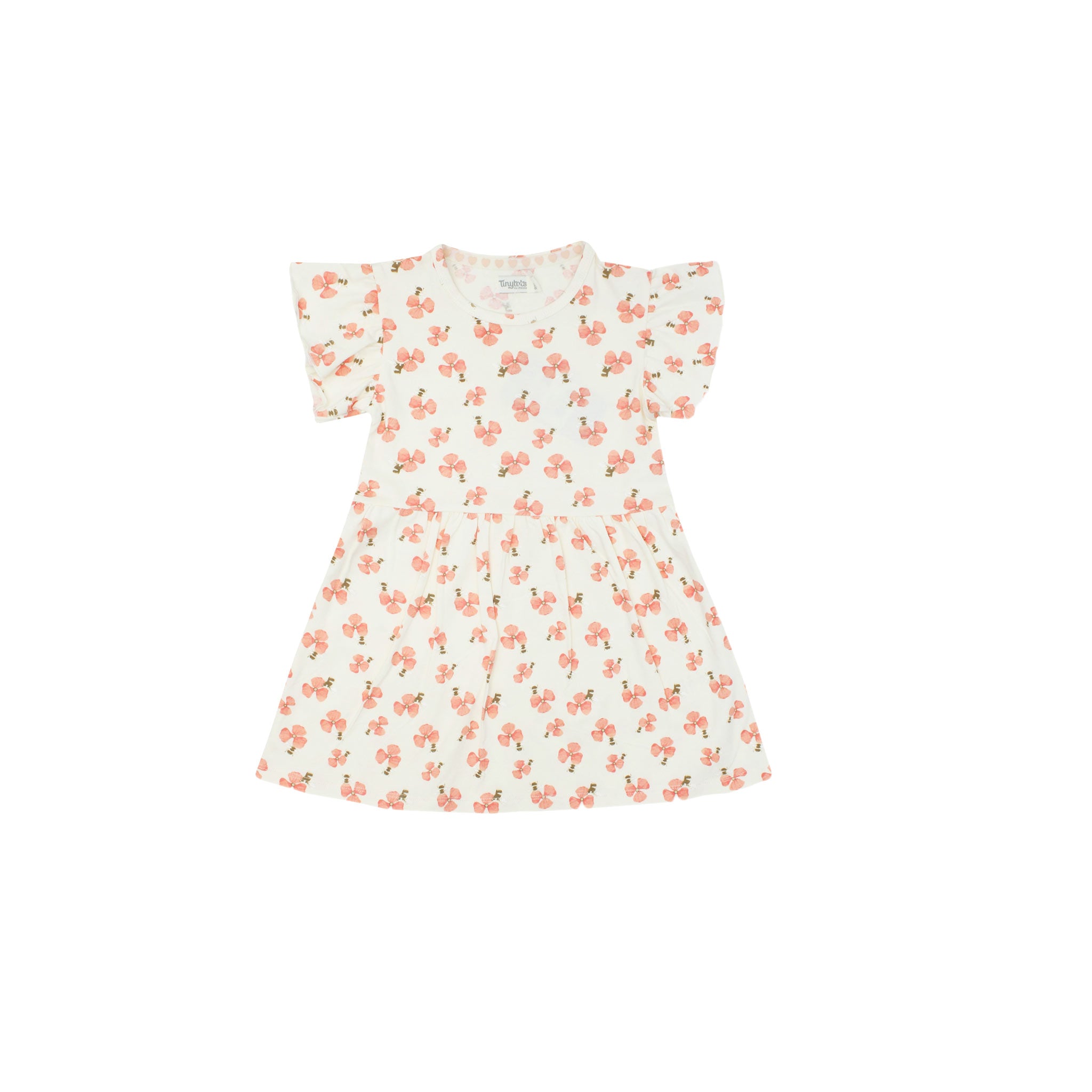 Vestido Tiny Tots Mangas Cortas Estampado Nina