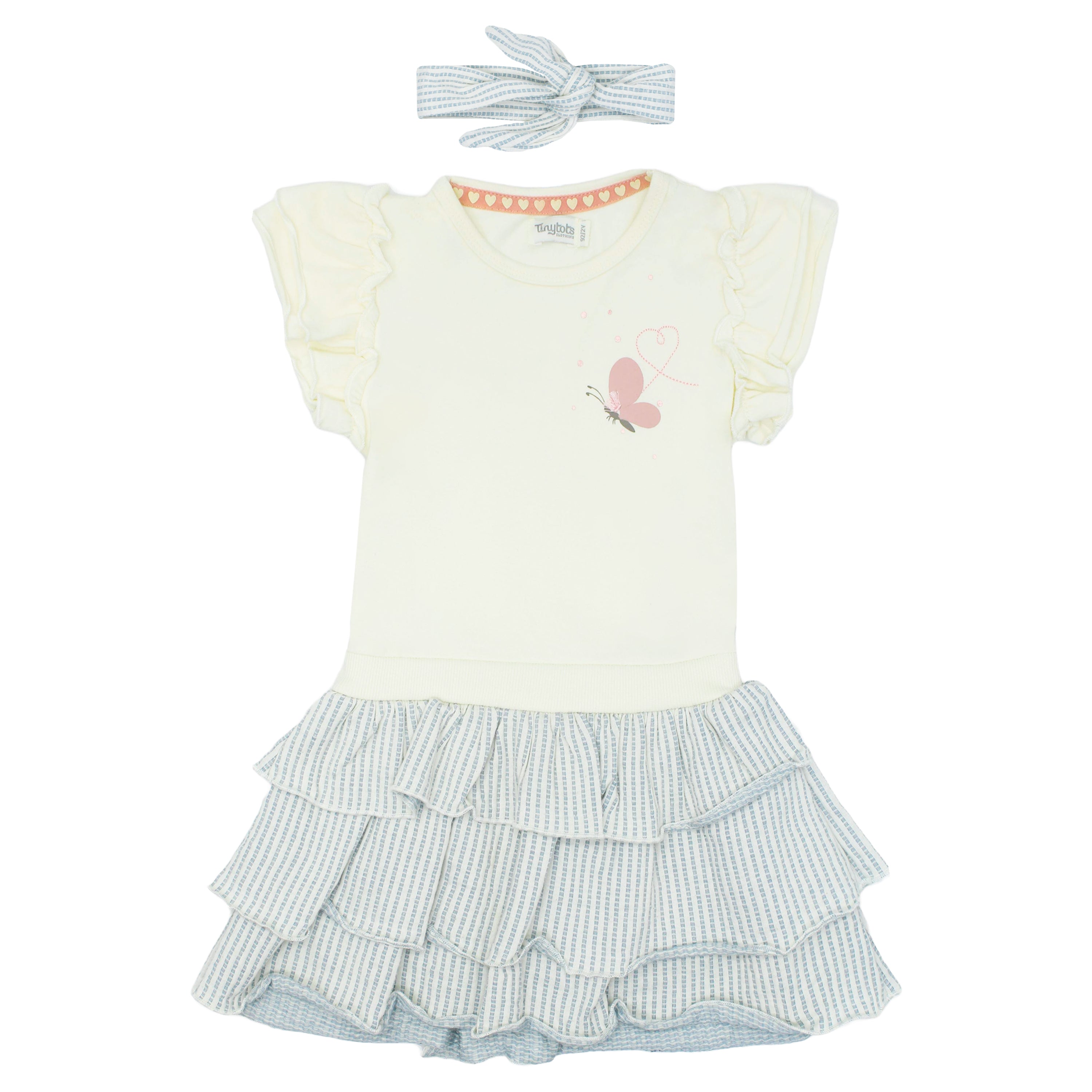 Vestido Tiny Tots Mangas Cortas Estampado para Niñas