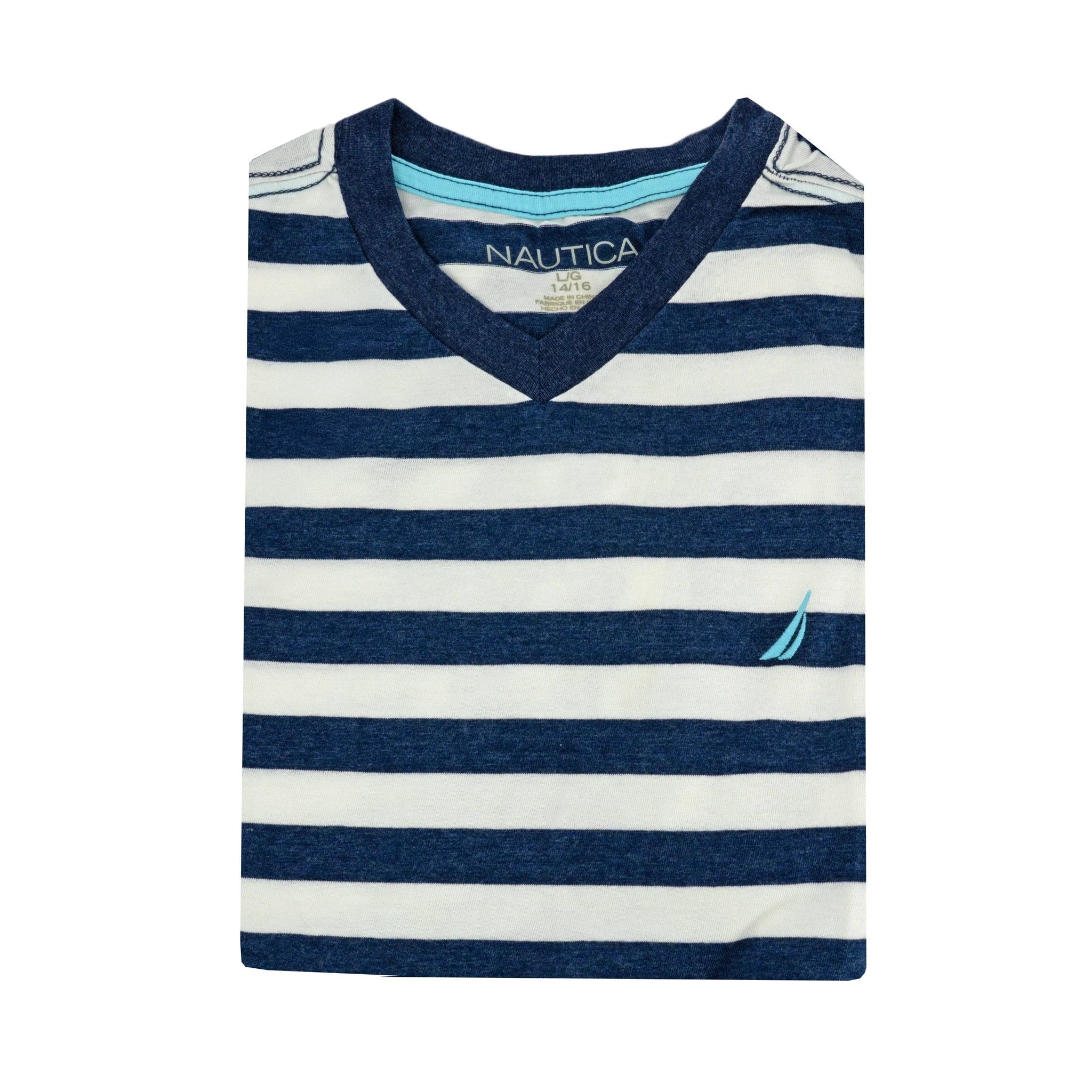 Camiseta Nautica Mangas Cortas Rayas P/ Niños by Nautica