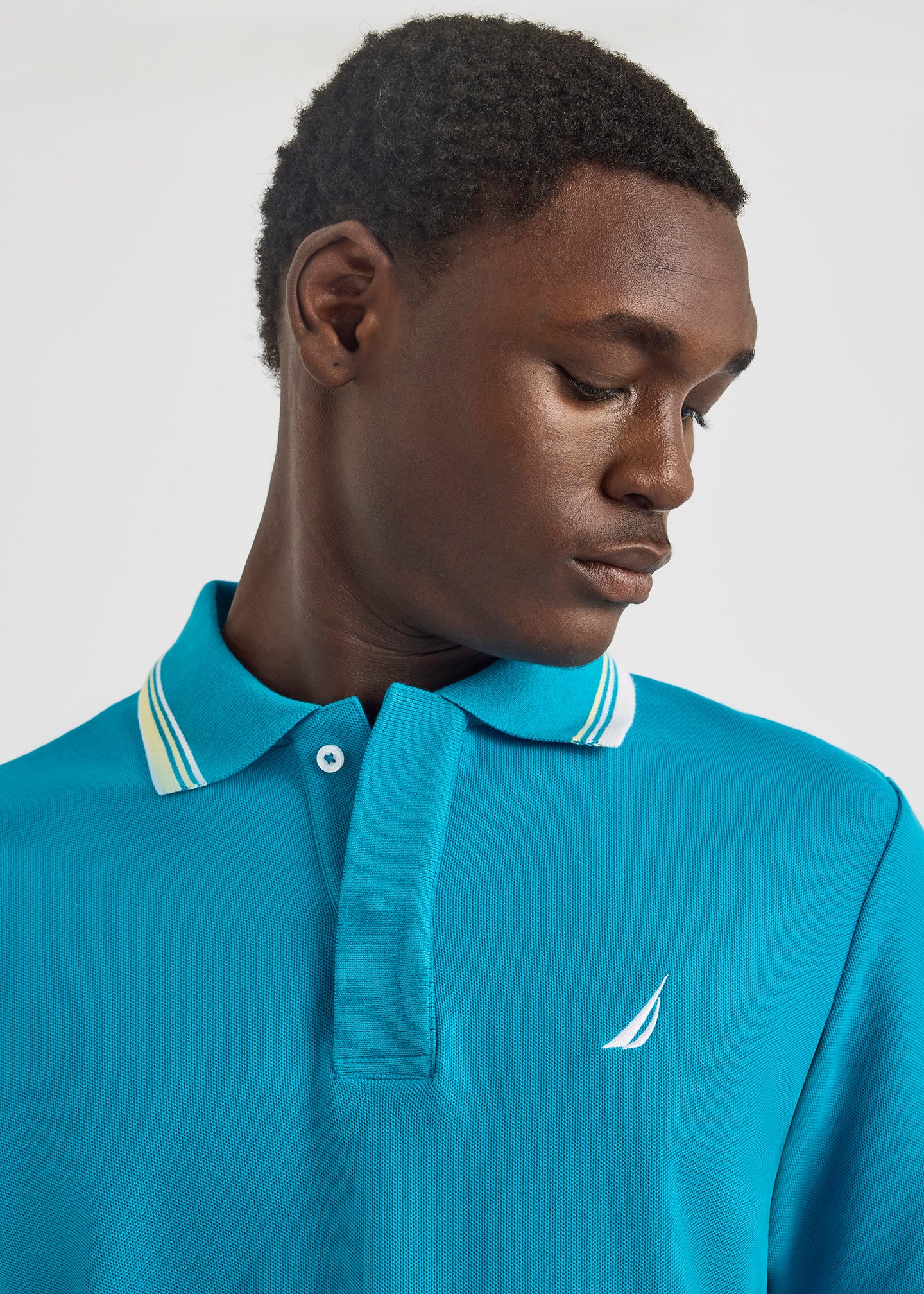 Poloshirt Nautica Mangas Cortas Liso Para Caballeros