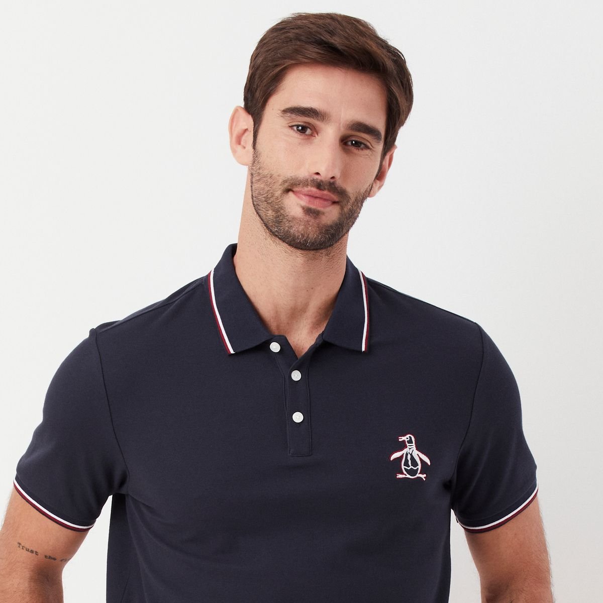 Poloshirt Penguin Mangas Cortas Liso Para Caballeros by Penguin