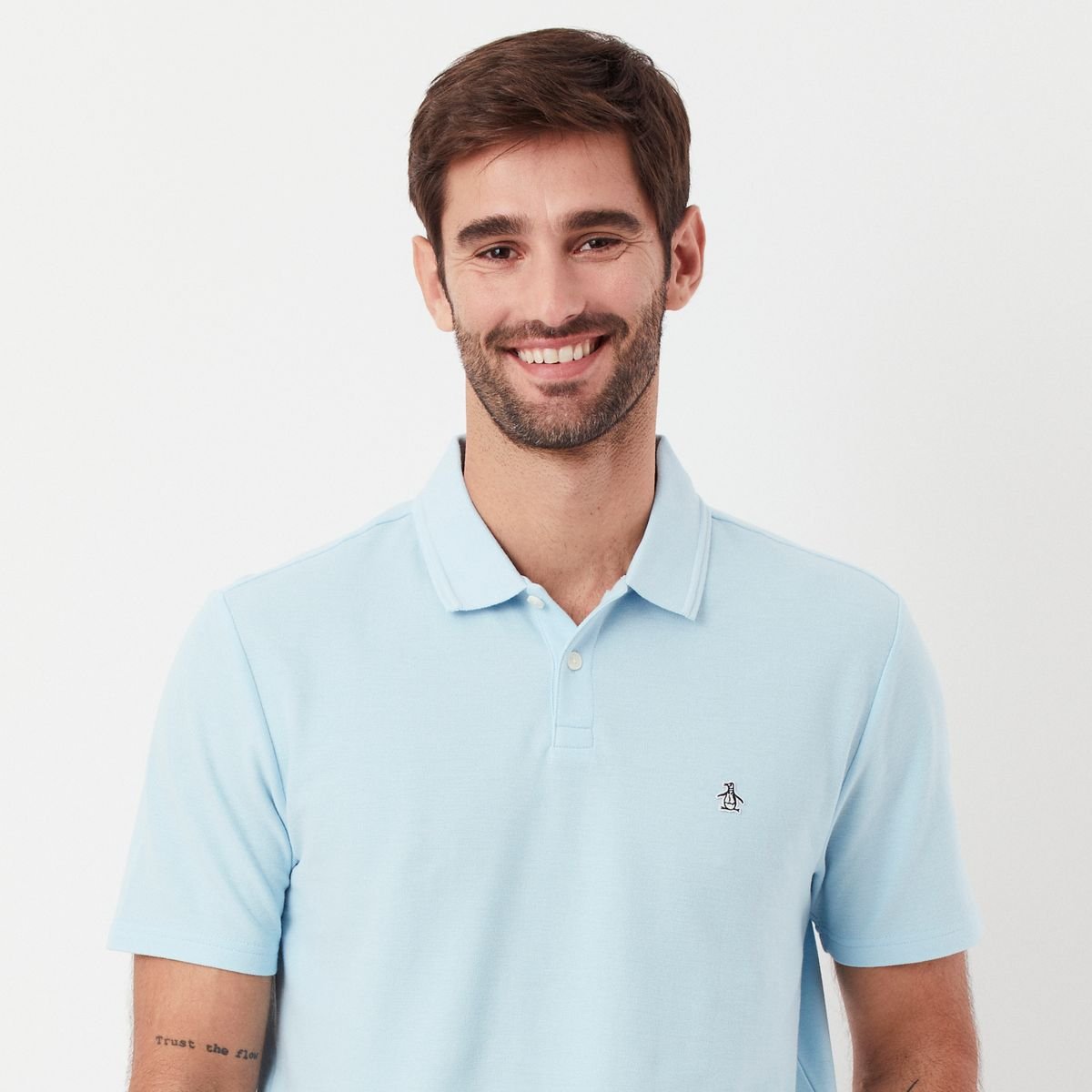 Poloshirt Penguin Mangas Cortas Liso Para Caballeros
