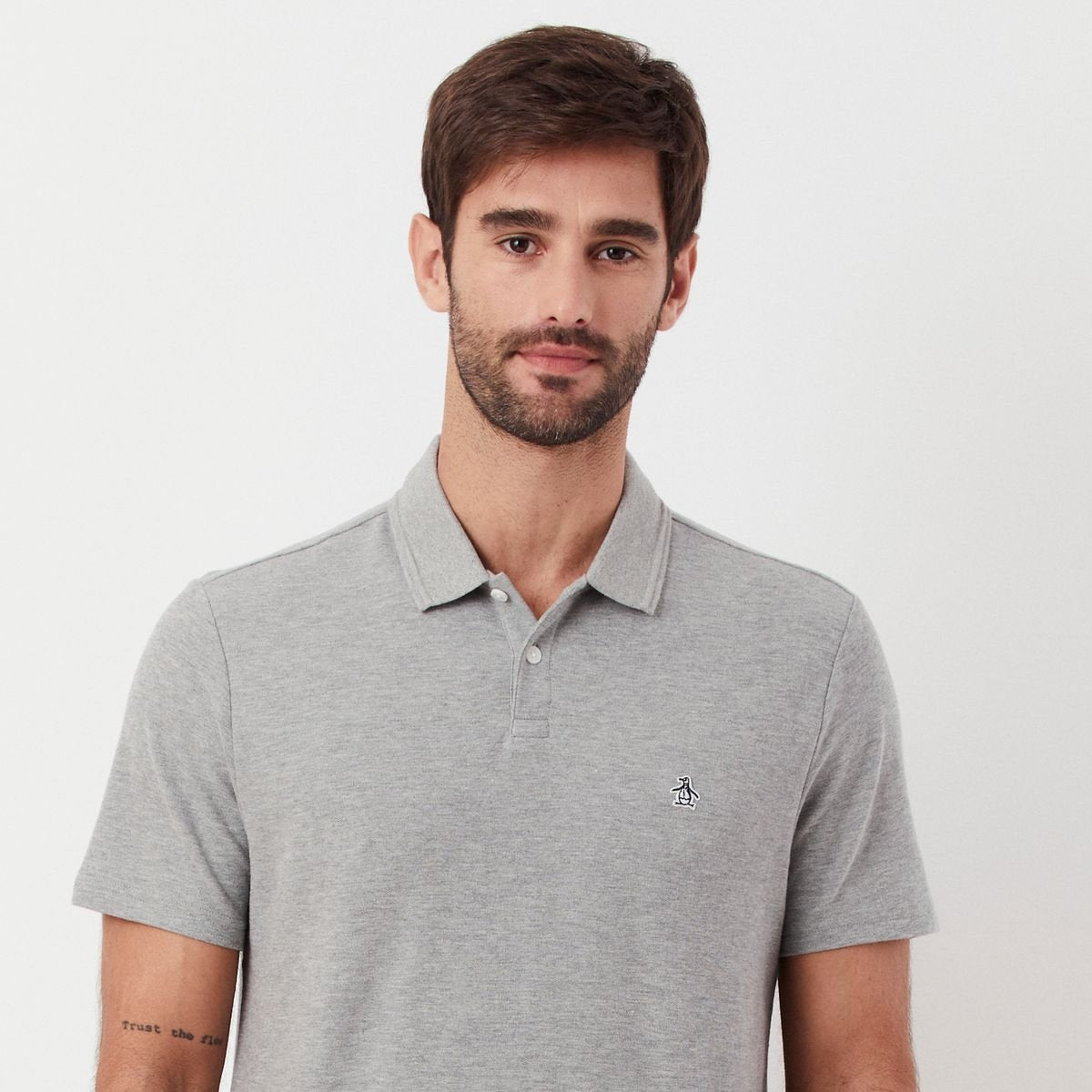 Poloshirt Penguin Mangas Cortas Liso Para Caballeros