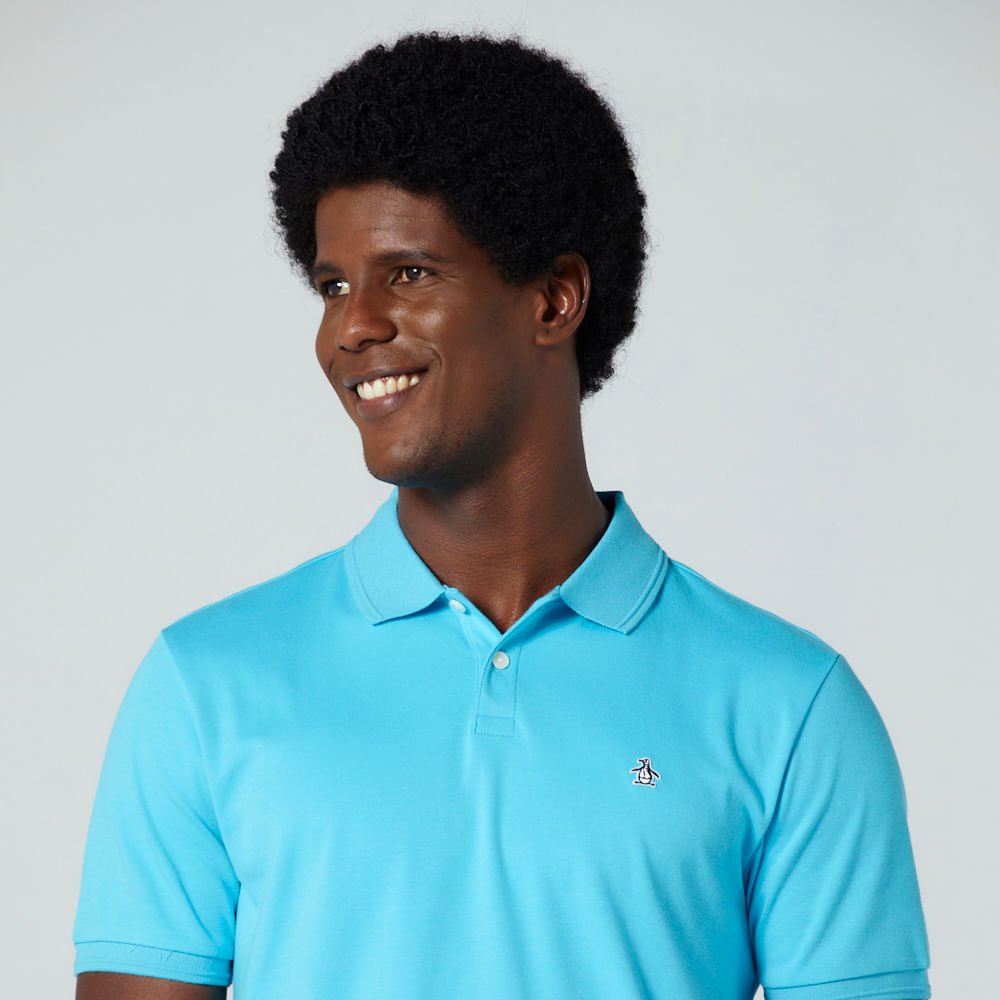 Poloshirt Penguin Mangas Cortas Liso Para Caballeros by Penguin