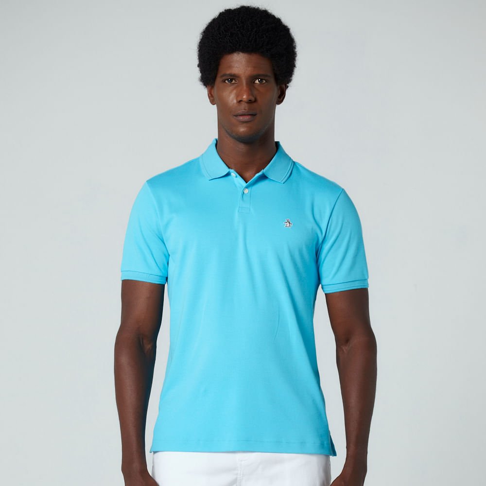 Poloshirt Penguin Mangas Cortas Liso Para Caballeros