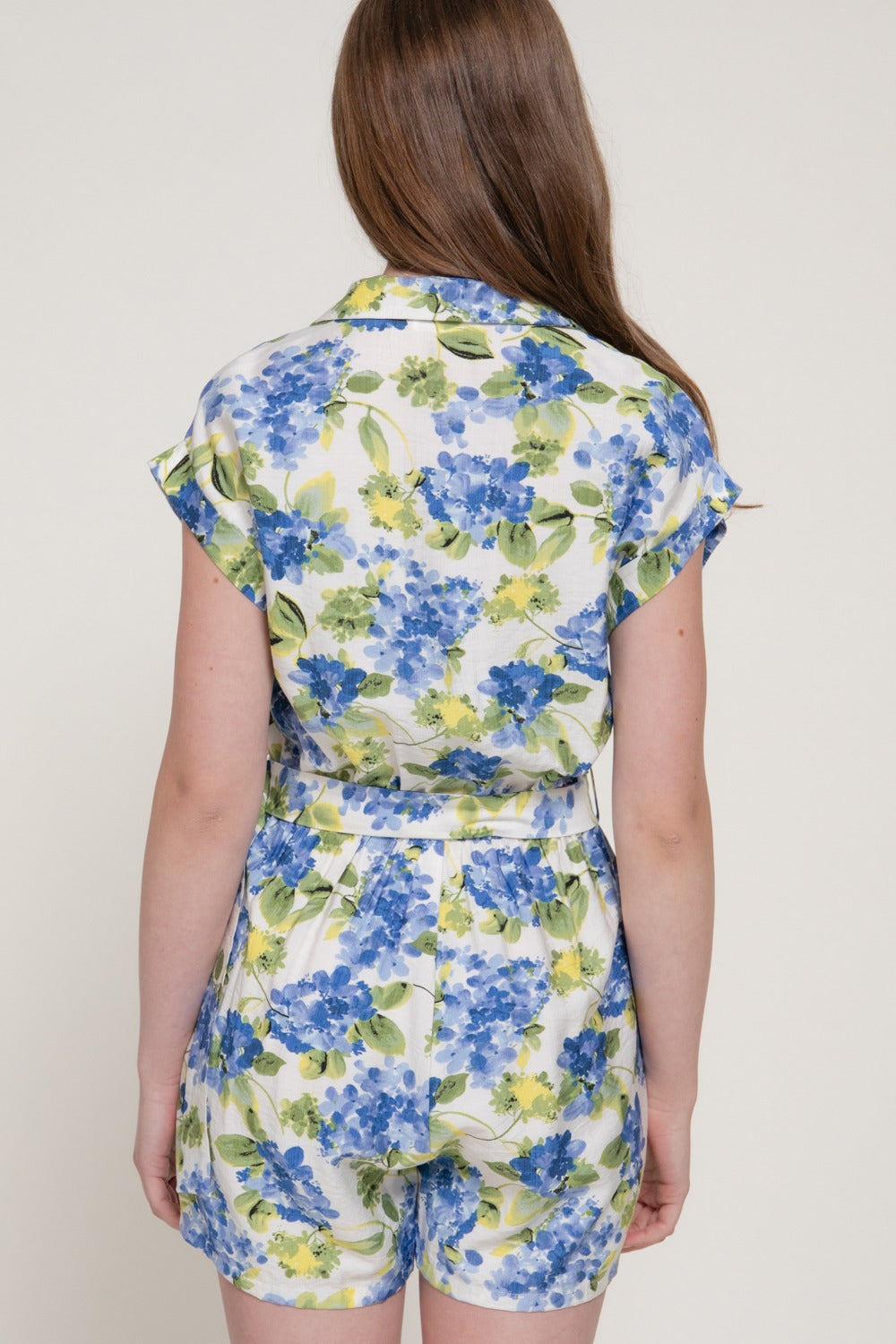 Enterizo Active Basic Mangas Cortas Floral para Damas