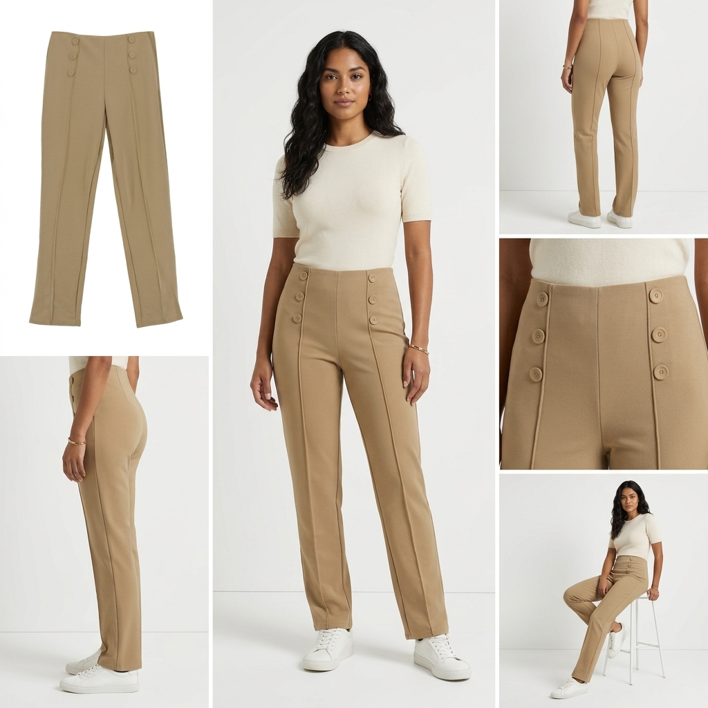 Pantalones Sofia S Liso para Damas – vista 4