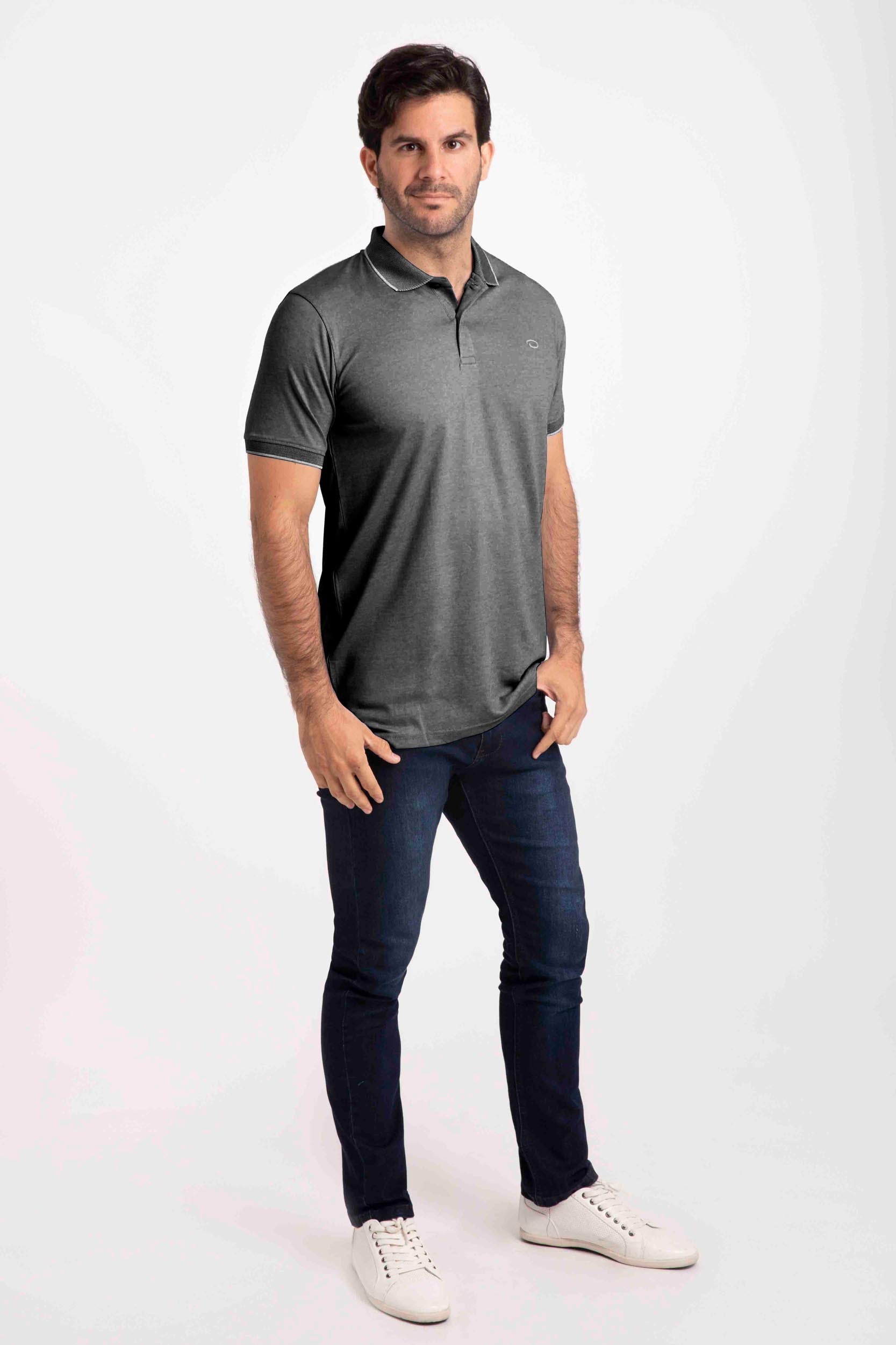 Poloshirt Oscar De La Renta Mangas Cortas Liso Para Caballeros