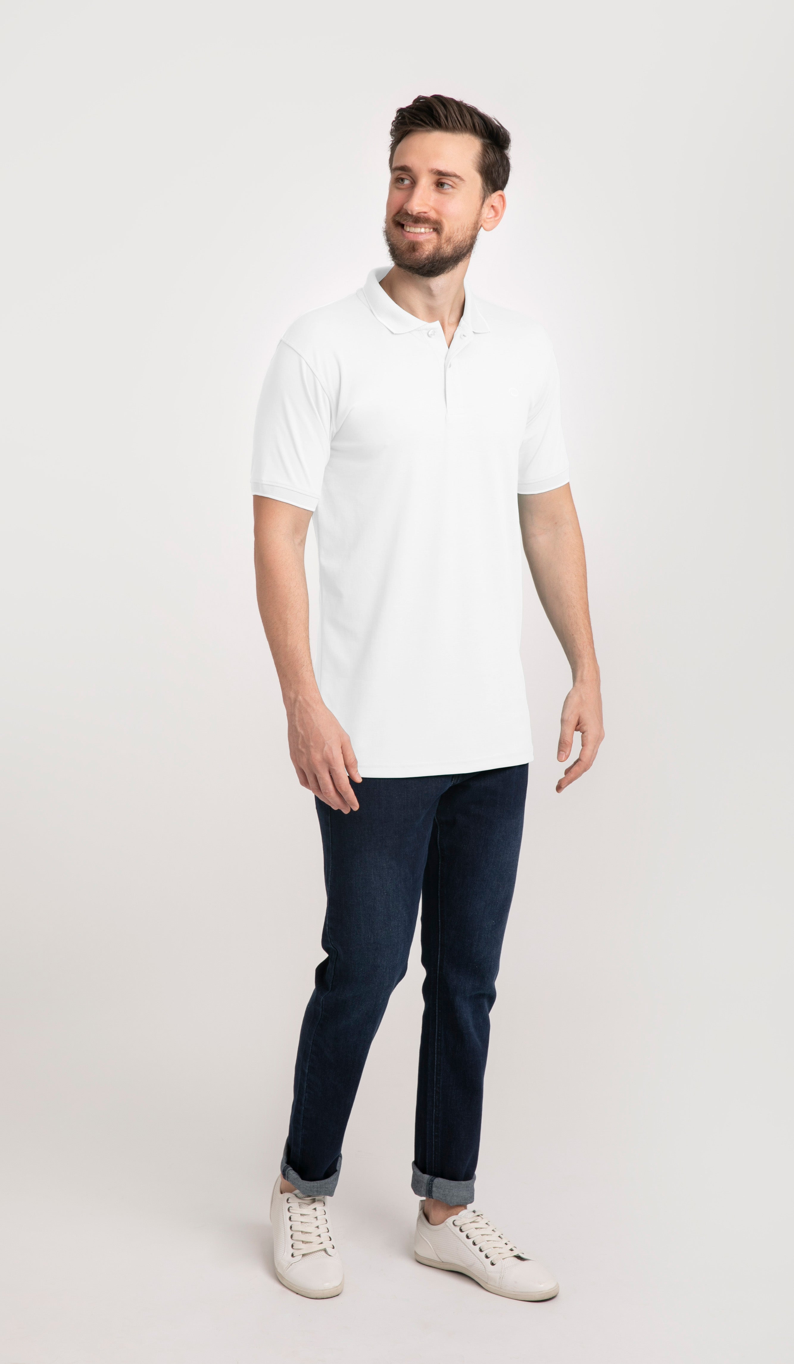 Poloshirt Oscar De La Renta Mangas Cortas Liso Para Caballeros