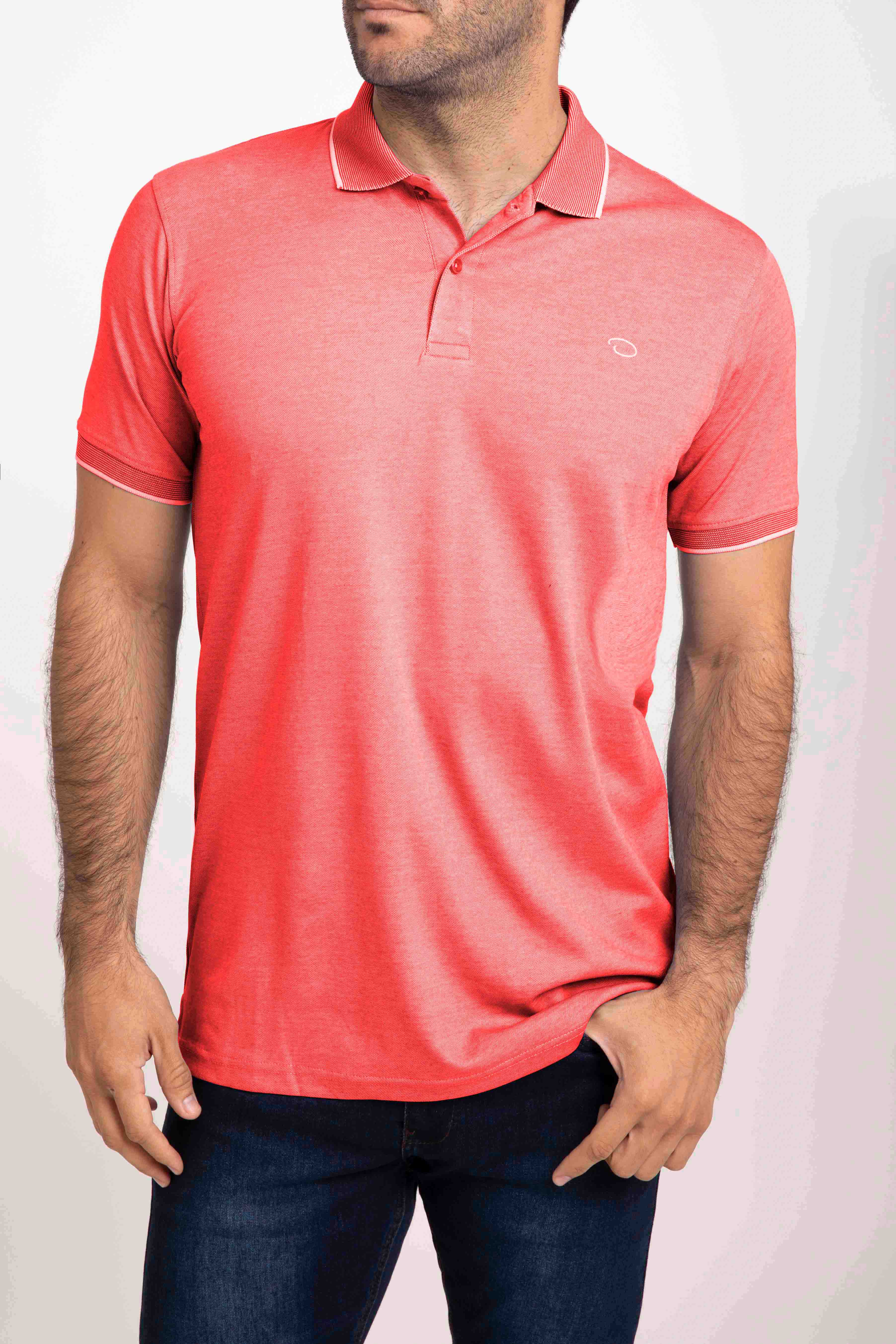 Poloshirt Oscar De La Renta Mangas Cortas Liso Para Caballeros