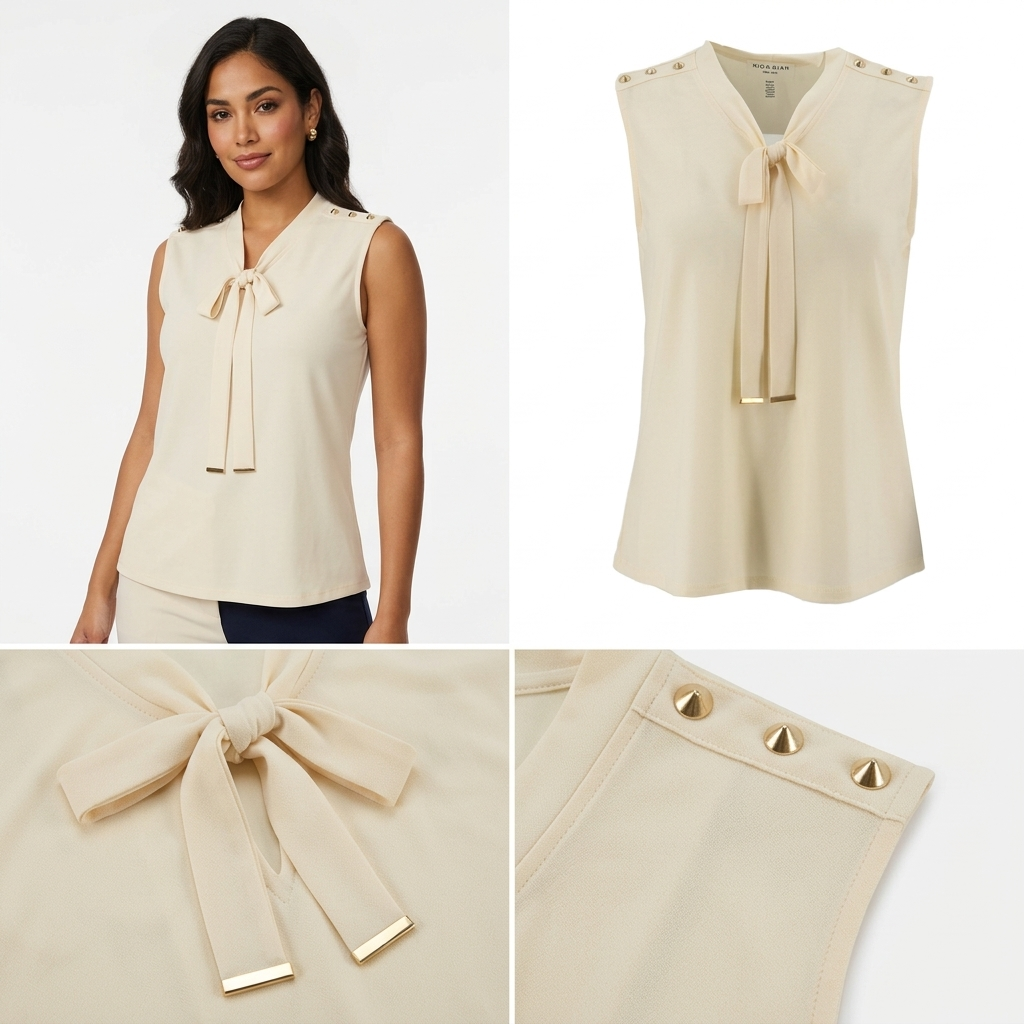 Blusa Rio + Rain sin Mangas Lisa para Damas