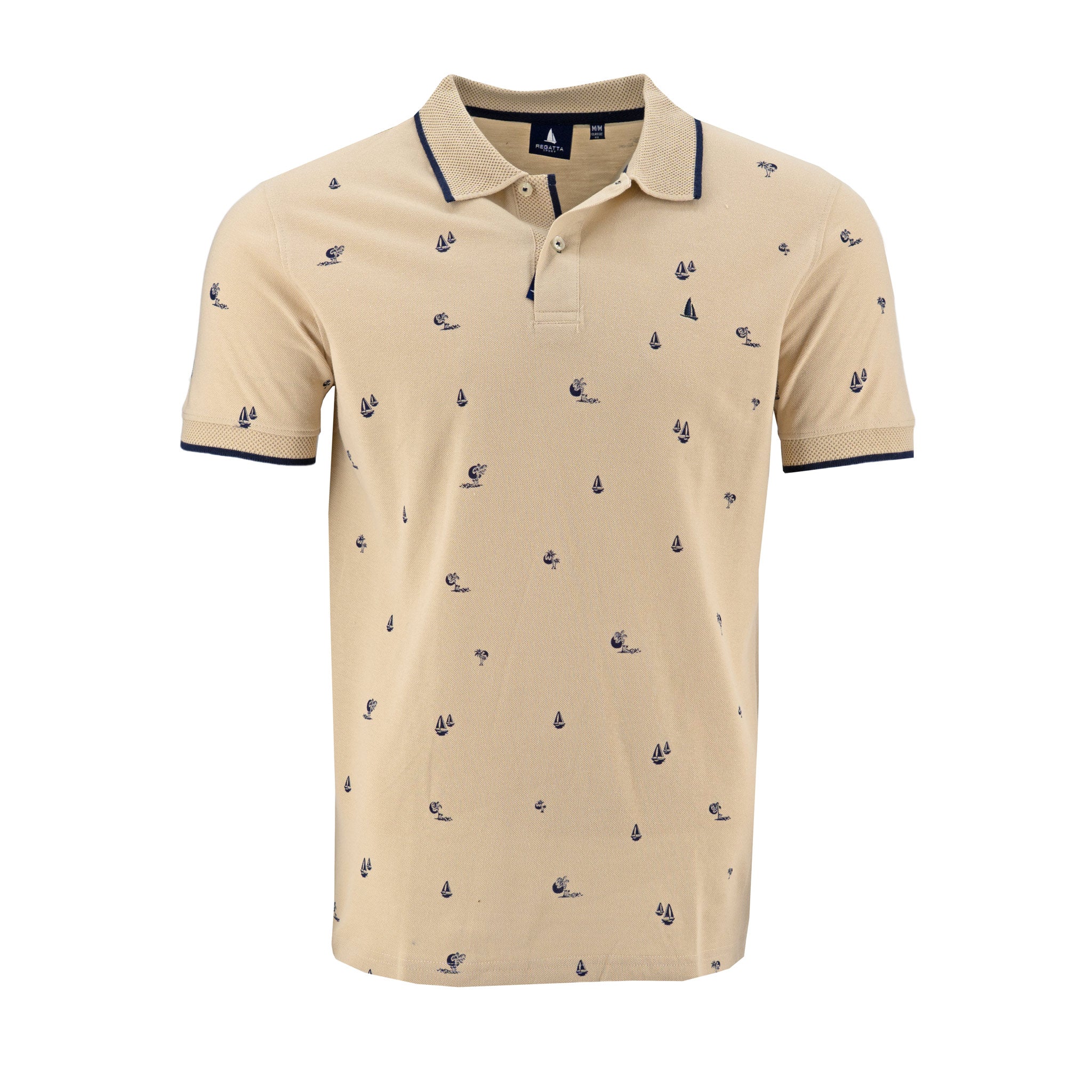 Poloshirt Regatta Mangas Cortas Estampado para Caballeros – KHAKI