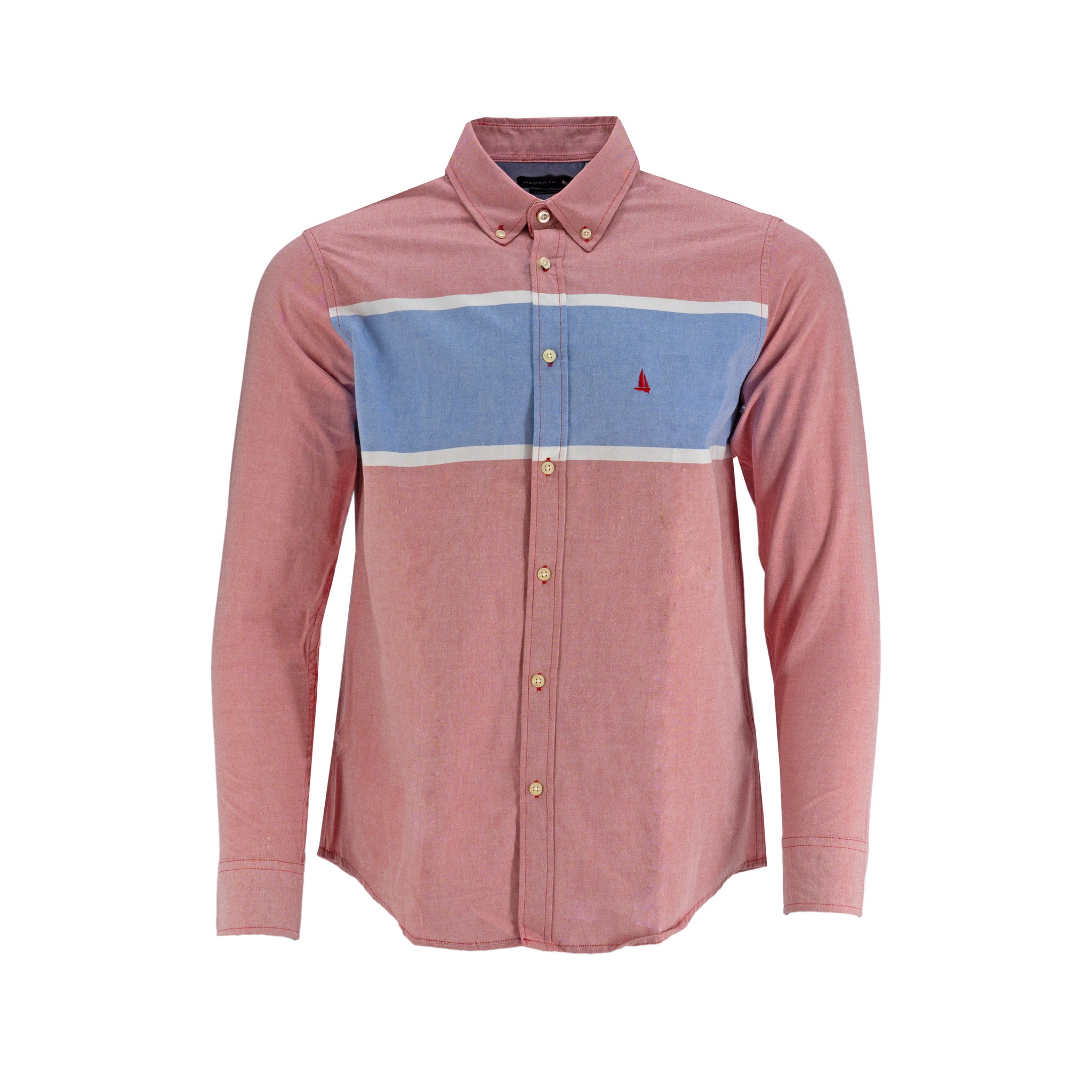 Camisa Regatta Mangas Largas Combinada Para Caballeros