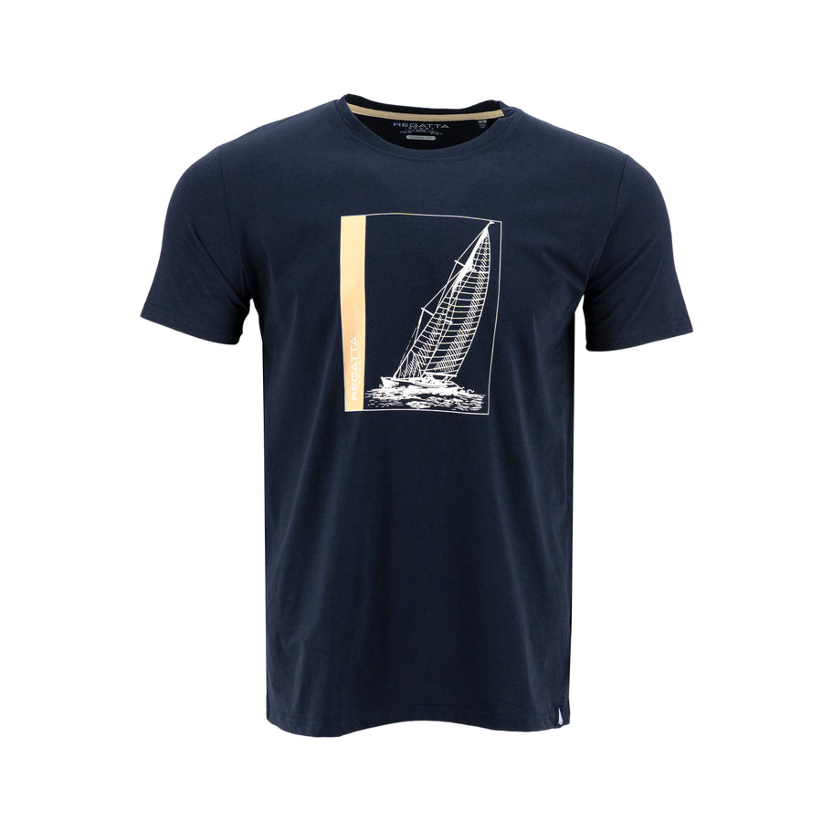 Camiseta Regatta Mangas Cortas Estampada para Caballeros – NAVY