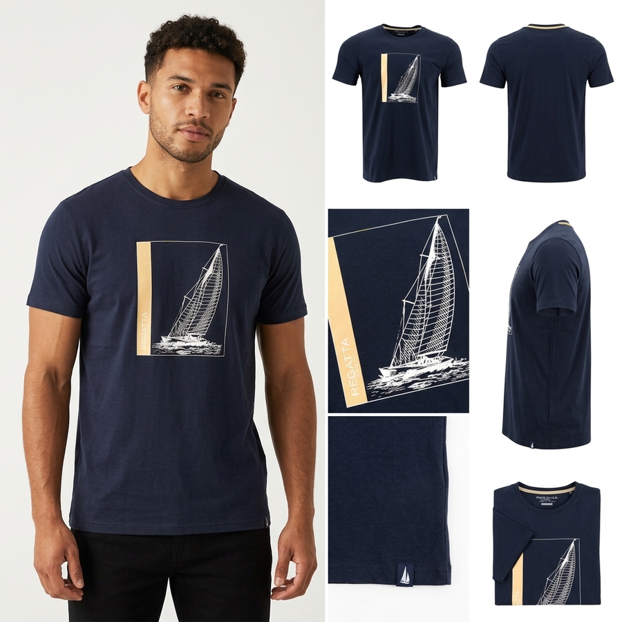 Camiseta Regatta Mangas Cortas Estampada para Caballeros – vista 2