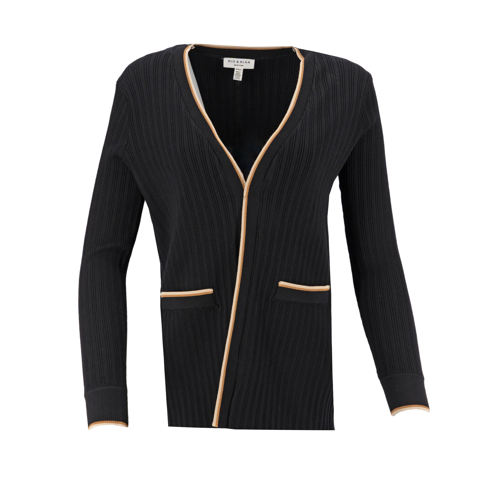 Cardigan Rio + Rain Mangas Largas Liso para Damas