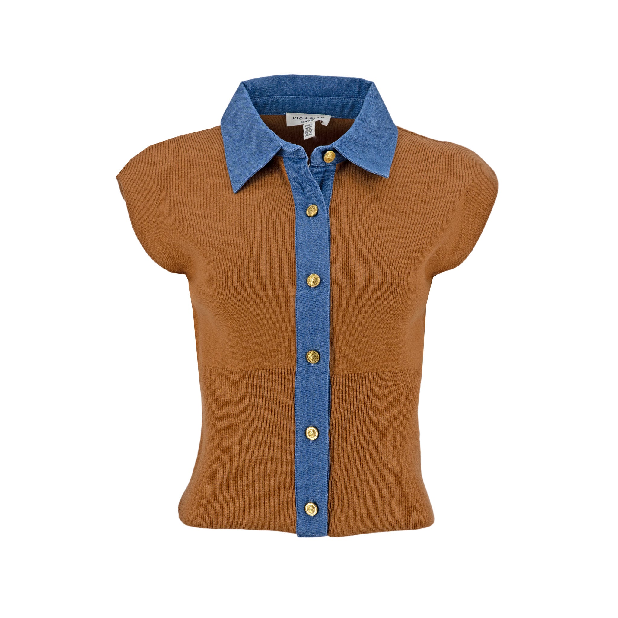Blusa Rio + Rain Mangas Cortas Combinada para Damas