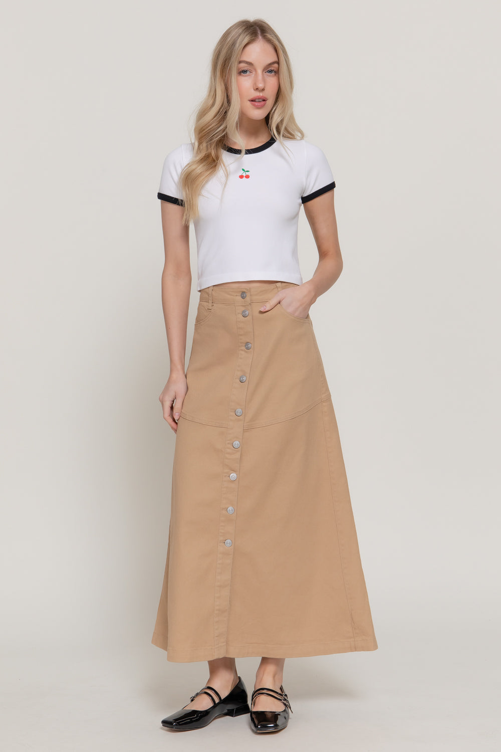 Pantalones Falda Active Basic Jeans para Damas