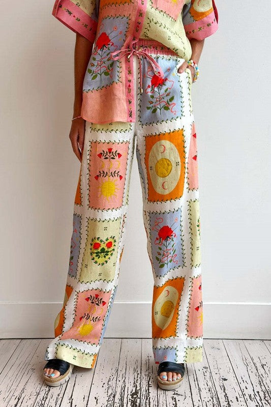 Conjunto Sunday Up Mangas Cortas Estampado 2 Piezas Para Damas by Sunday Up