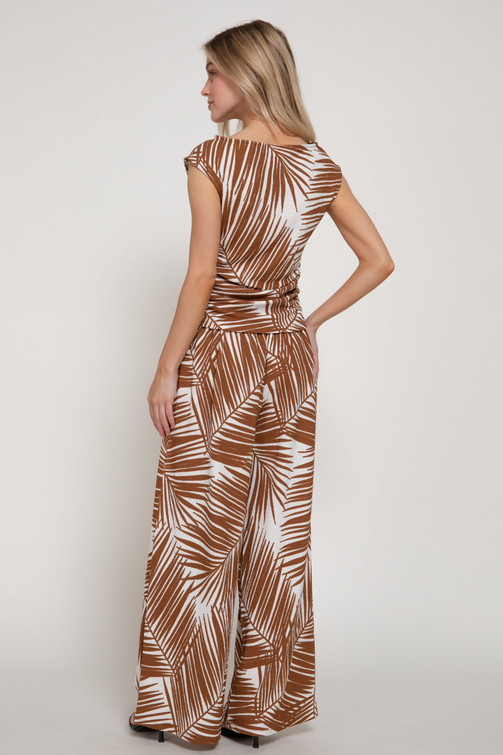 Blusa Active Basic Corrugado Estampada Para Damas