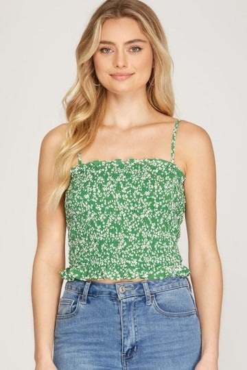 Blusa She + Sky sin Mangas Estampado para Damas