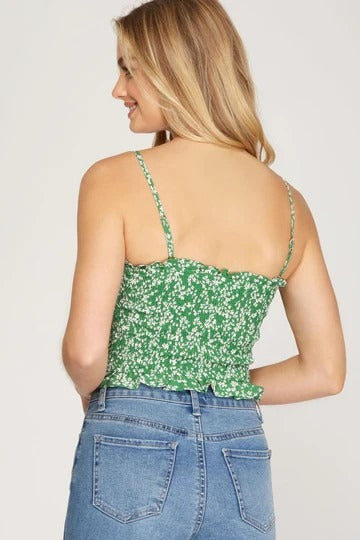Blusa She + Sky sin Mangas Estampado para Damas