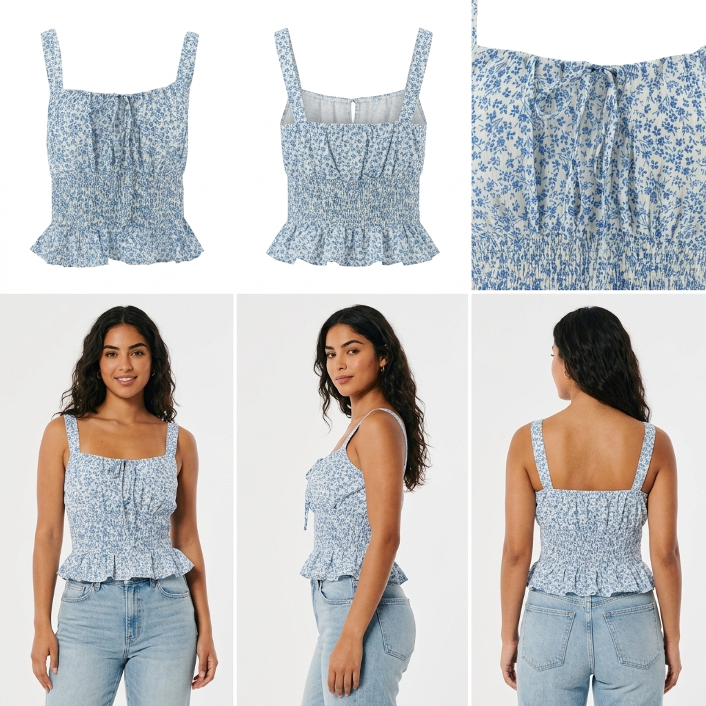 Blusa She + Sky sin Mangas Estampado para Damas – vista 2